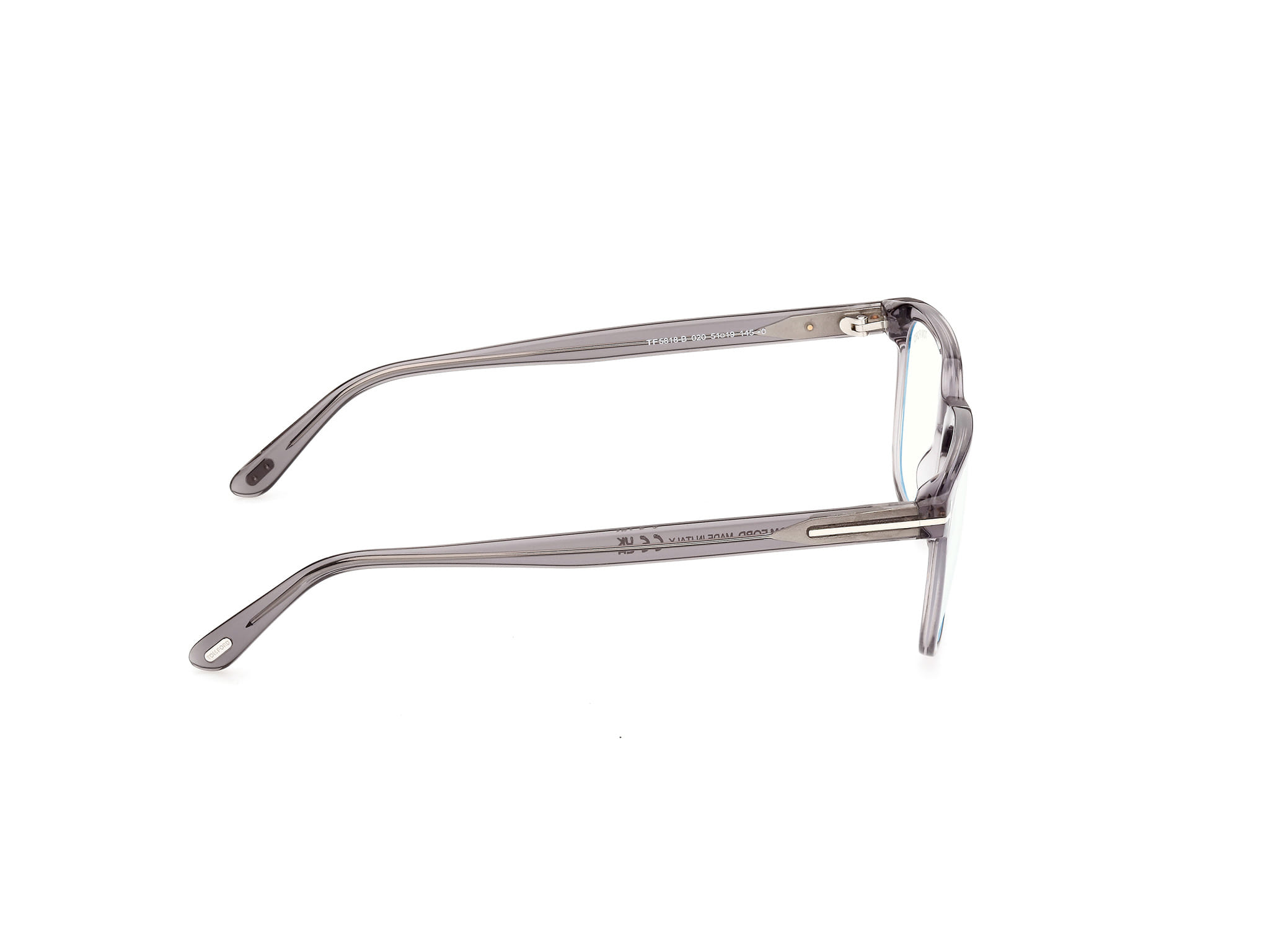 Tomford FT5818-B Frame Transparent Grey Male Full Shell Frame — Transparent Grey frame