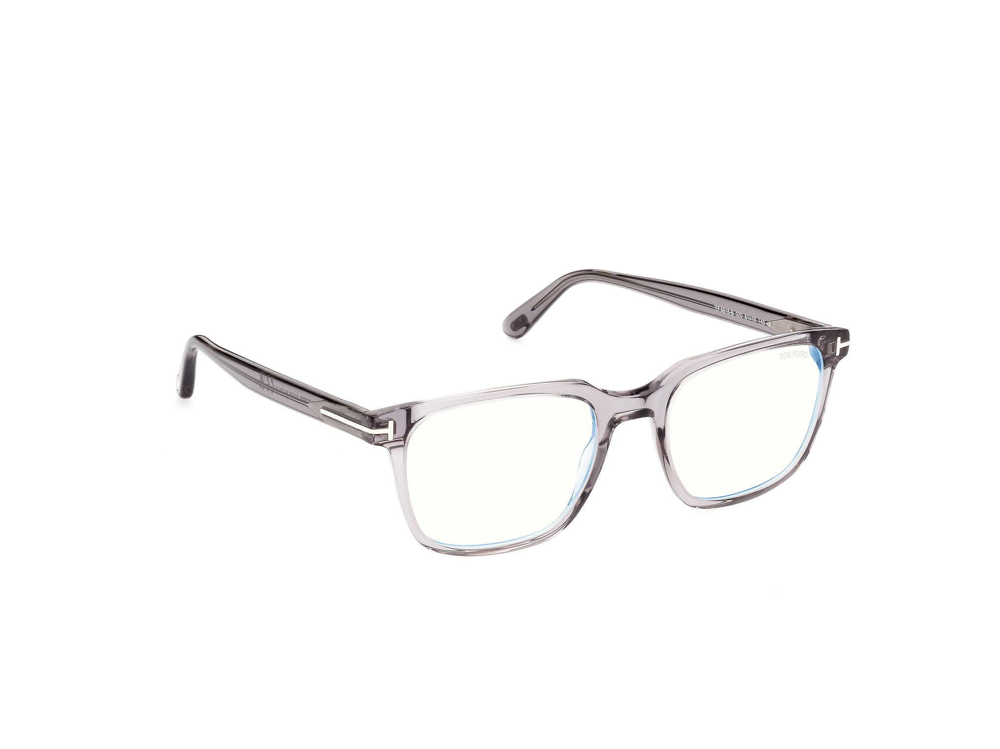Tomford FT5818-B Frame Transparent Grey Male Full Shell Frame — Transparent Grey frame — view 7