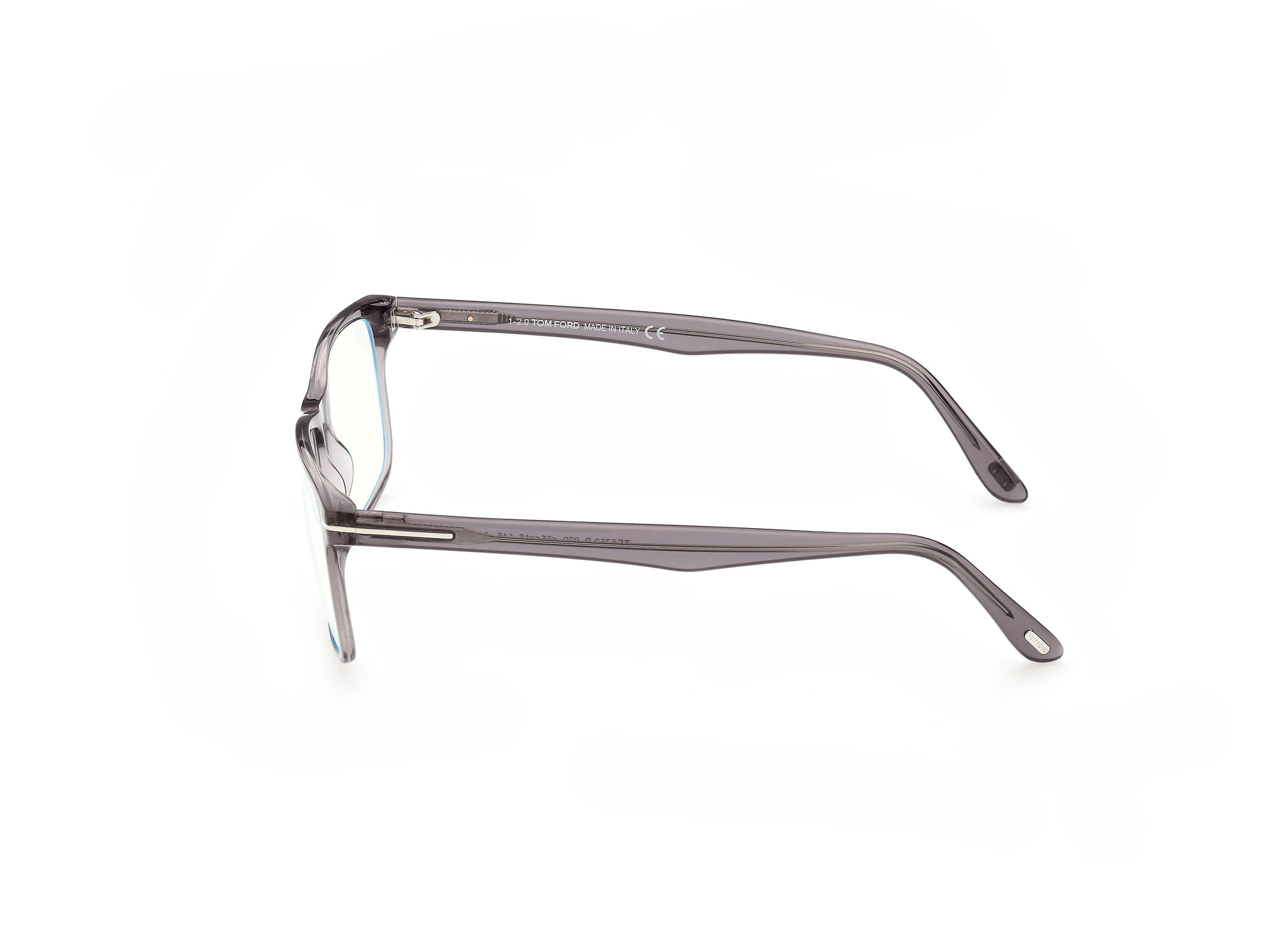 Tomford FT5752-B Frame Transparent Grey Male Full Shell Frame — Transparent Grey frame — view 2