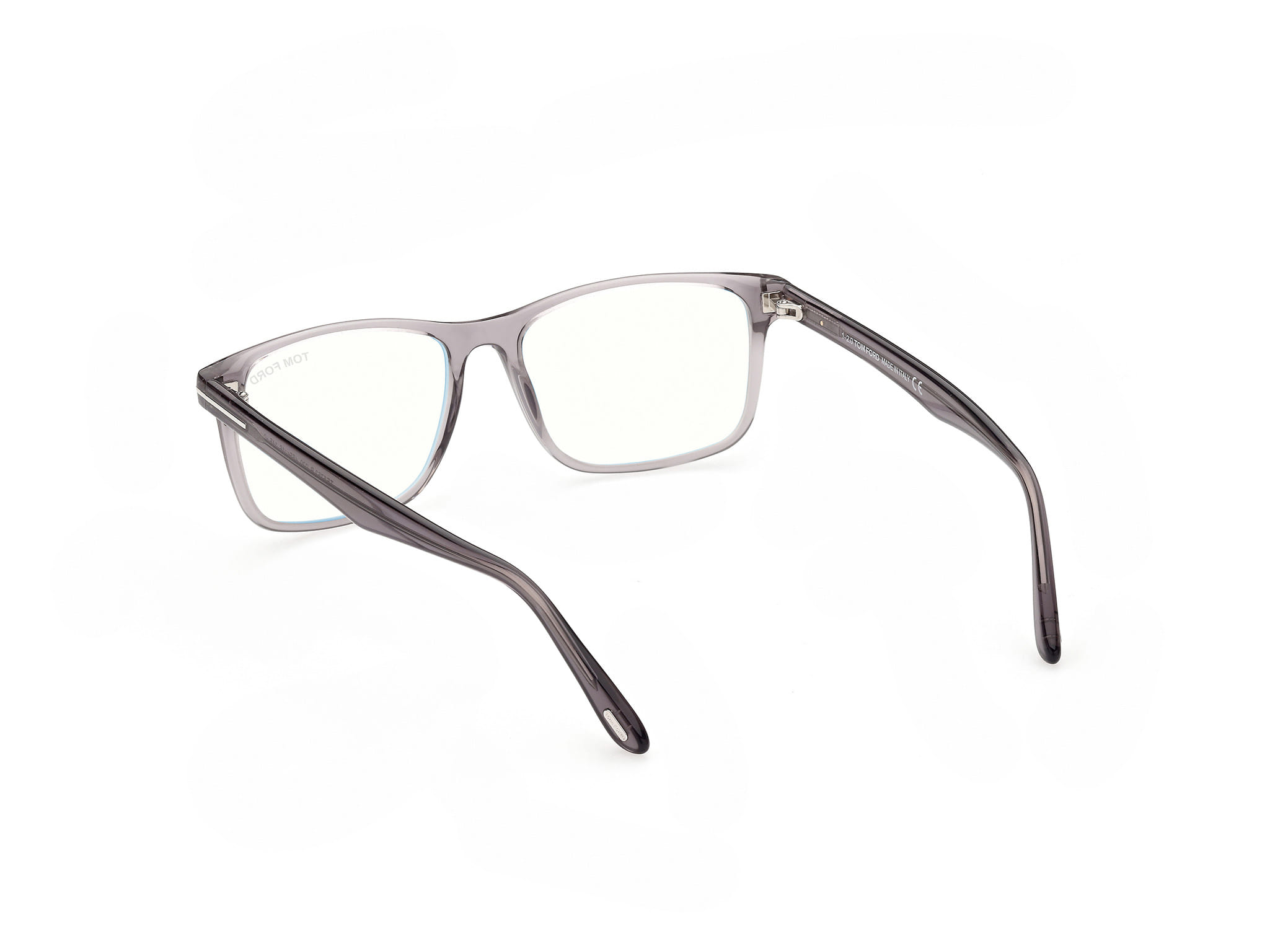 Tomford FT5752-B Frame Transparent Grey Male Full Shell Frame — Transparent Grey frame — view 3