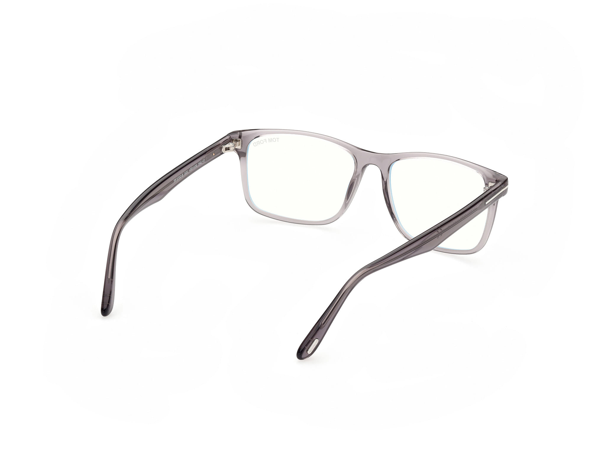 Tomford FT5752-B Frame Transparent Grey Male Full Shell Frame — Transparent Grey frame — view 5