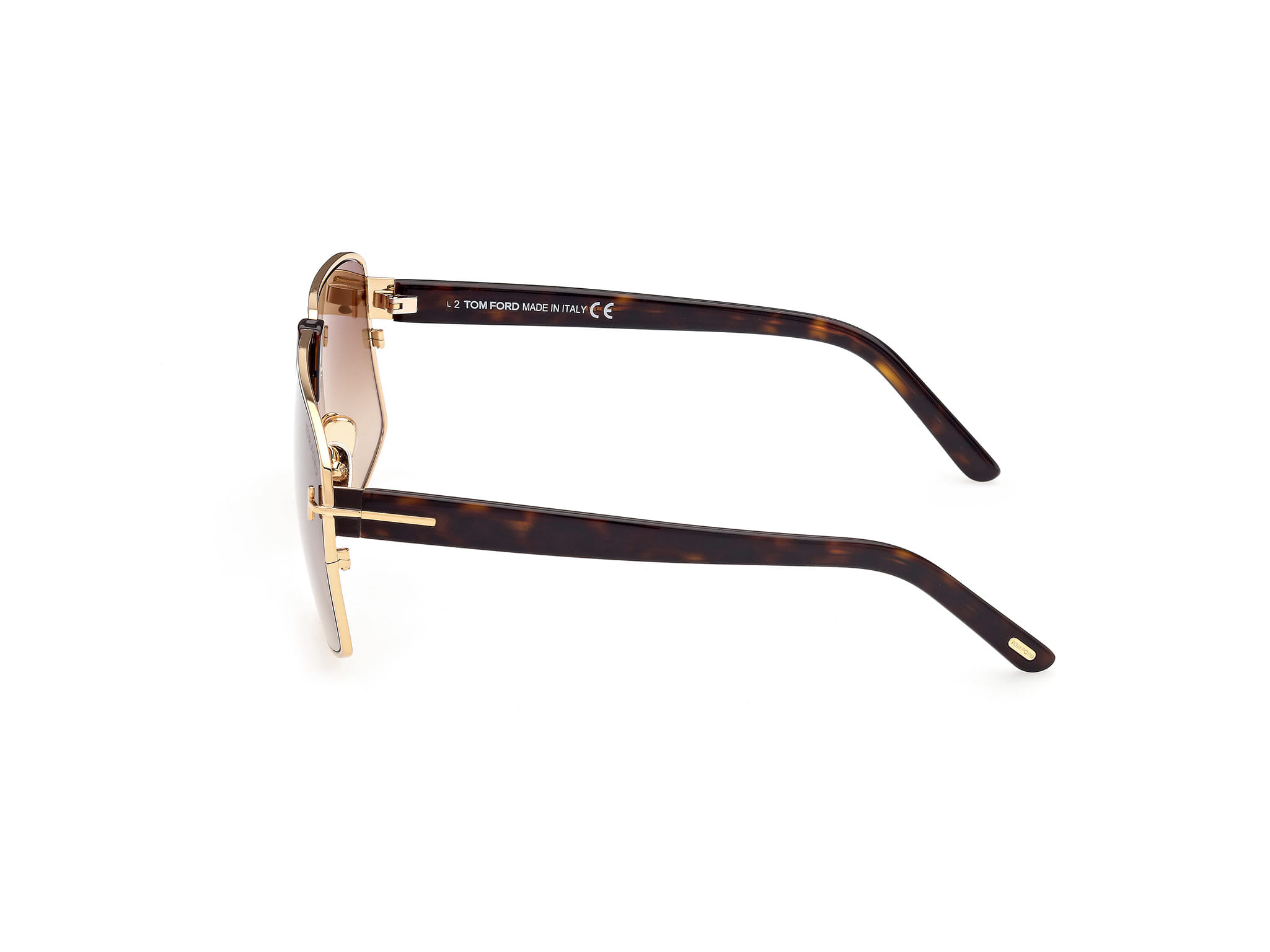 Tomford FT0911 Sunglass Gold Male Full Shell Sunglass — Gold frame — view 2