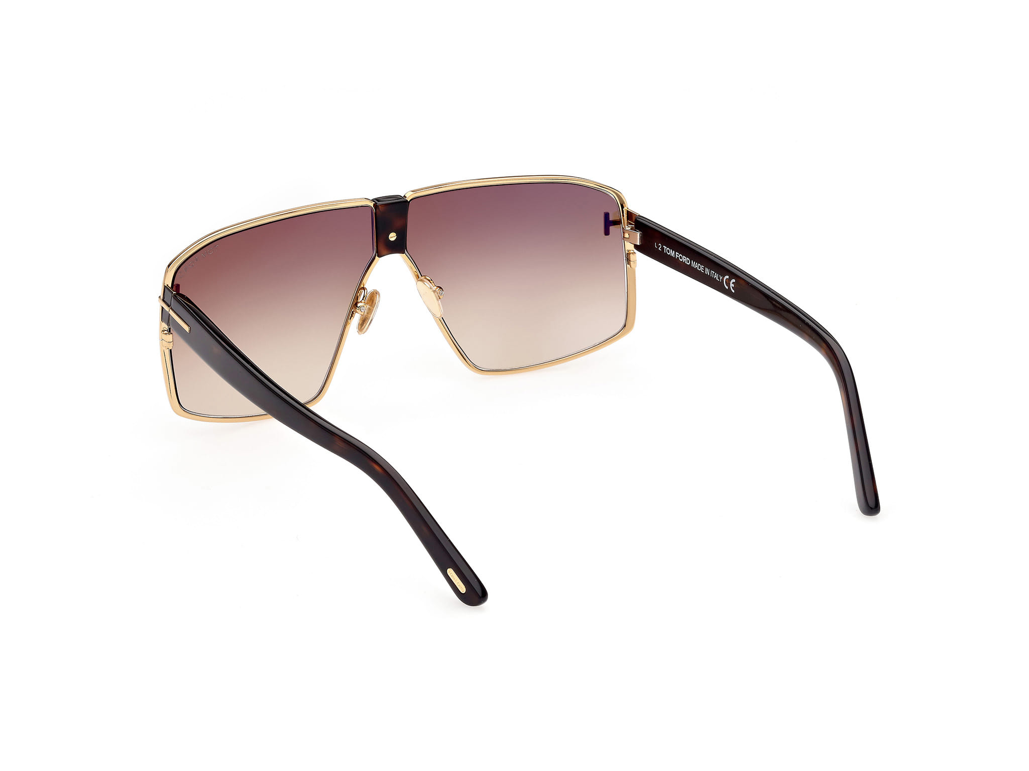 Tomford FT0911 Sunglass Gold Male Full Shell Sunglass — Gold frame — view 3