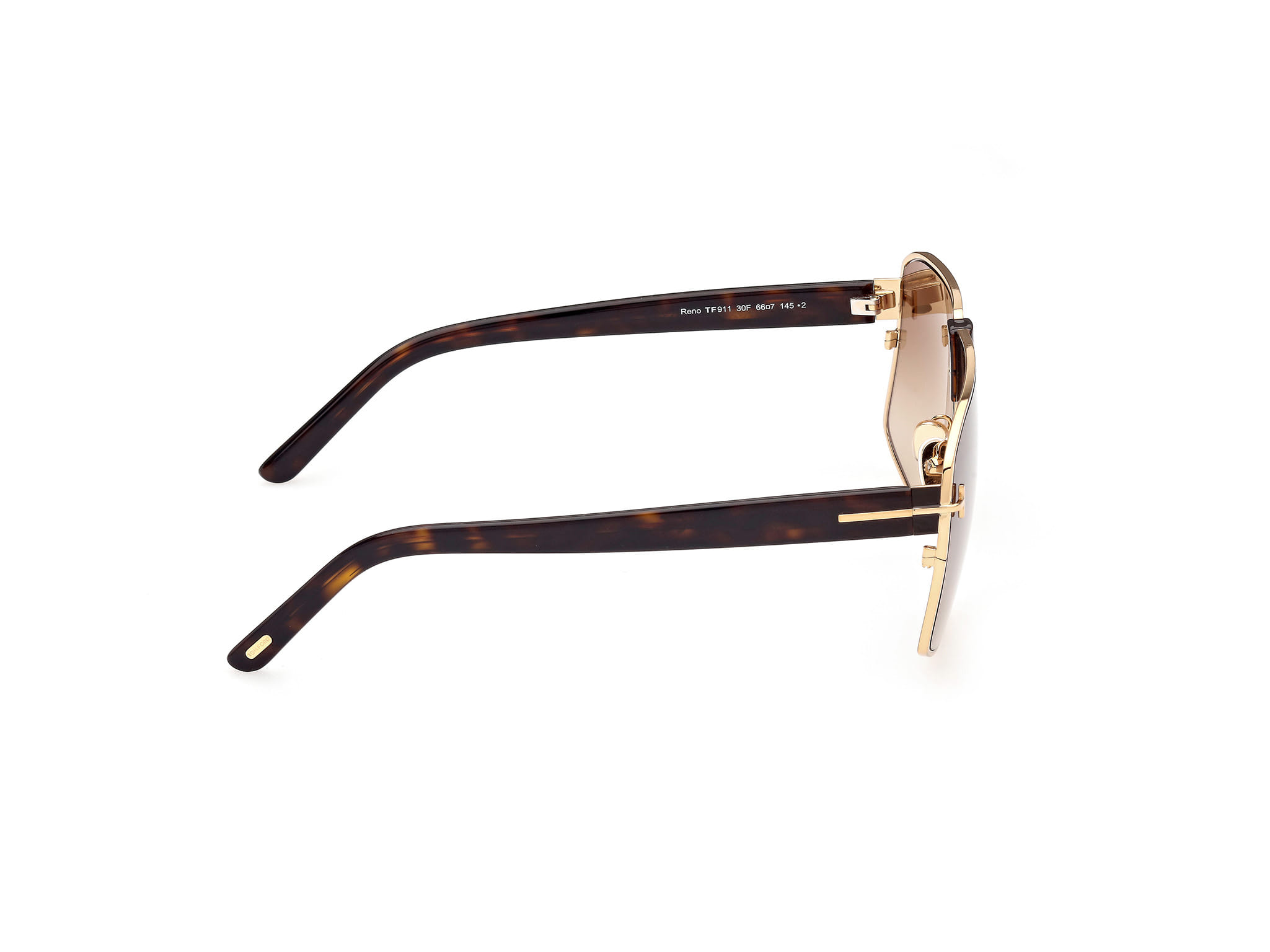 Tomford FT0911 Sunglass Gold Male Full Shell Sunglass — Gold frame — view 6