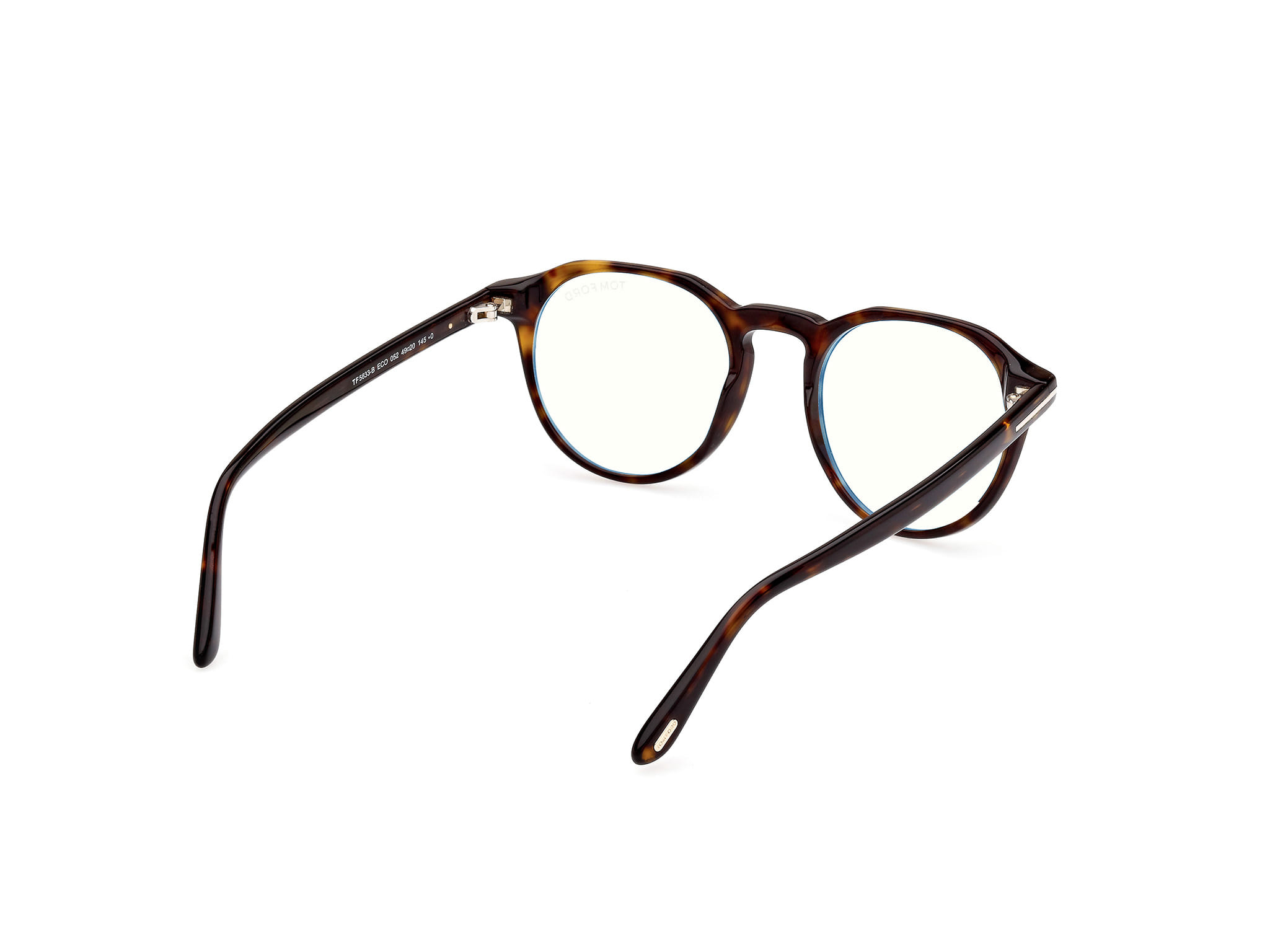 Tomford FT5833-B Frame Tortoise Unisex Full Shell Frame — Tortoise frame — view 5