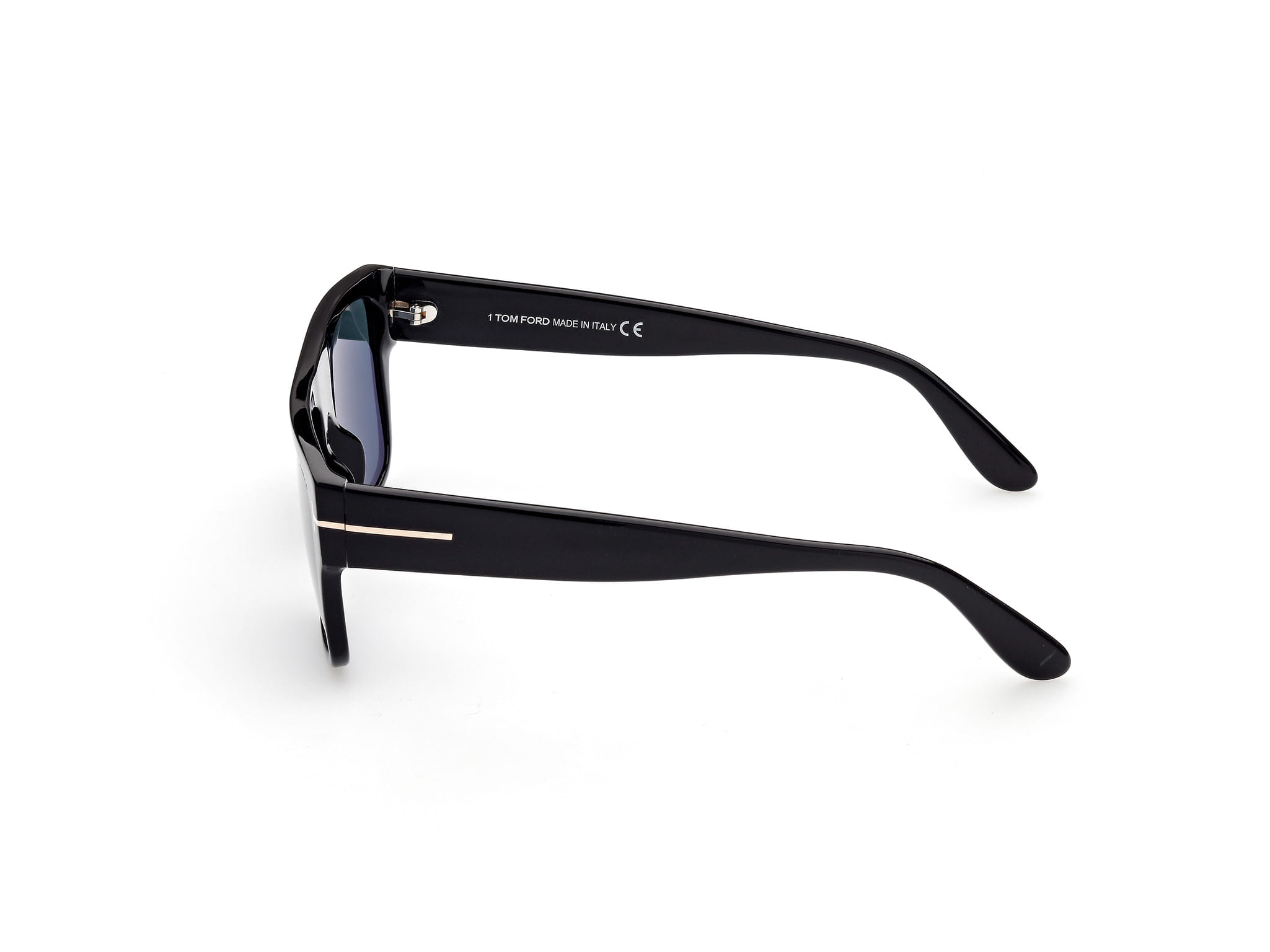 Tomford FT0907 Sunglass Black Male Full Shell Sunglass — Black frame — view 2