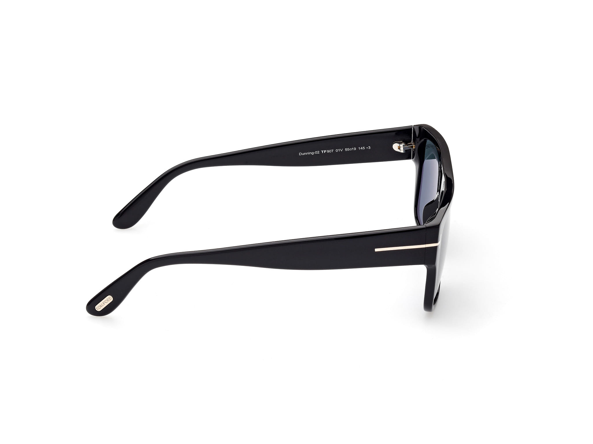 Tomford FT0907 Sunglass Black Male Full Shell Sunglass — Black frame — view 6