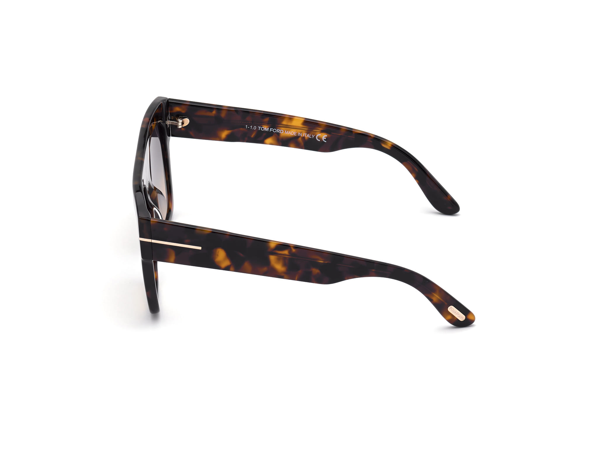 Tomford FT0847 Sunglass Tortoise Male Full Shell Sunglass — Tortoise frame — view 2