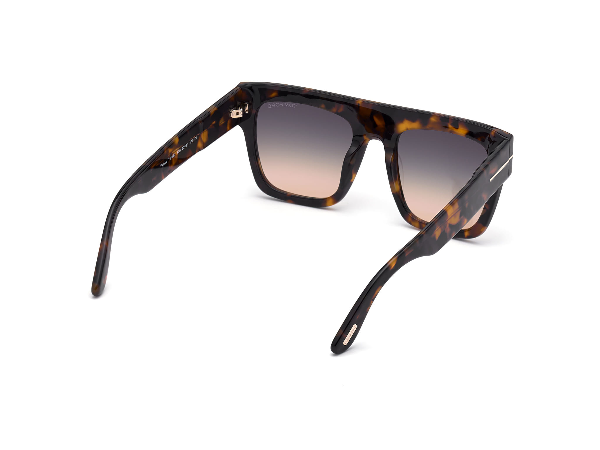 Tomford FT0847 Sunglass Tortoise Male Full Shell Sunglass — Tortoise frame — view 5