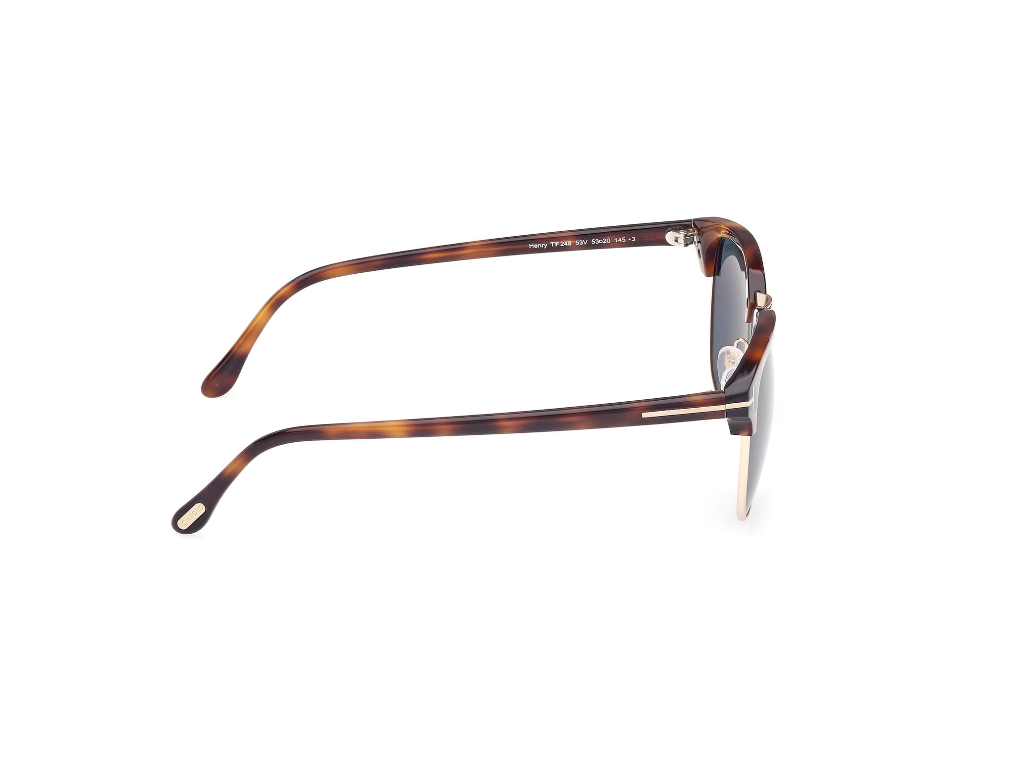 Tomford FT0248 Sunglass Light Gold Male Full Shell Sunglass — Light Gold frame — view 6