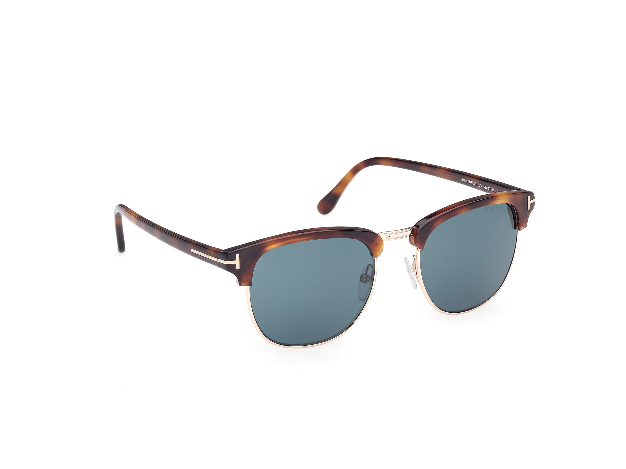Tomford FT0248 Sunglass Light Gold Male Full Shell Sunglass — Light Gold frame — view 7