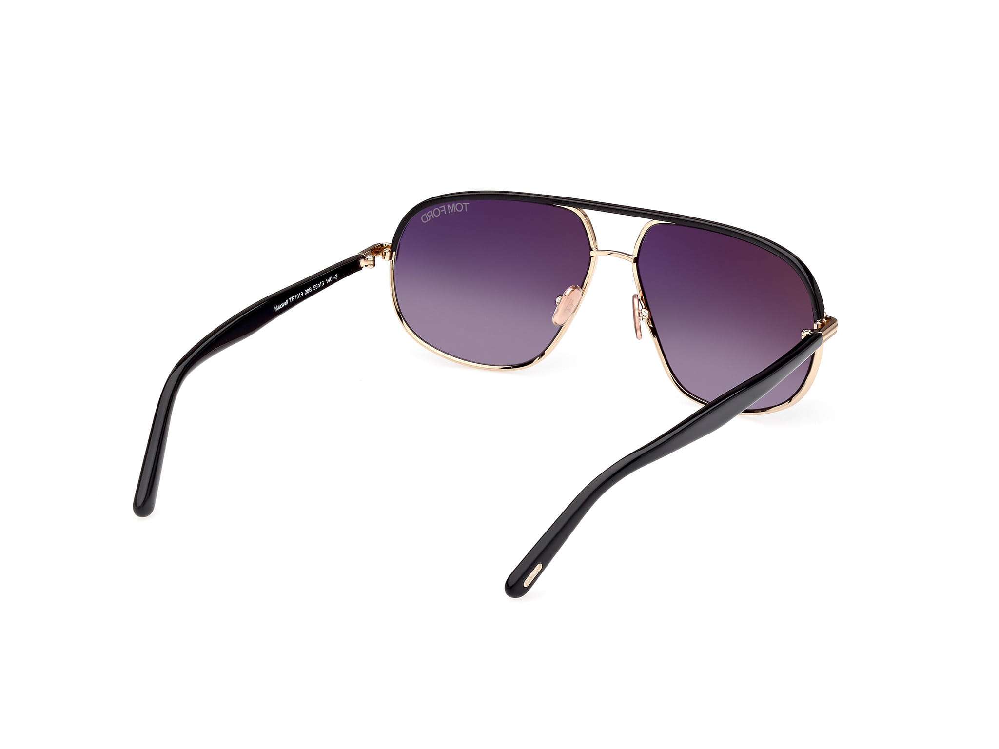 Tomford FT1019 Sunglass Gold Male Full Shell Sunglass — Gold frame — view 5