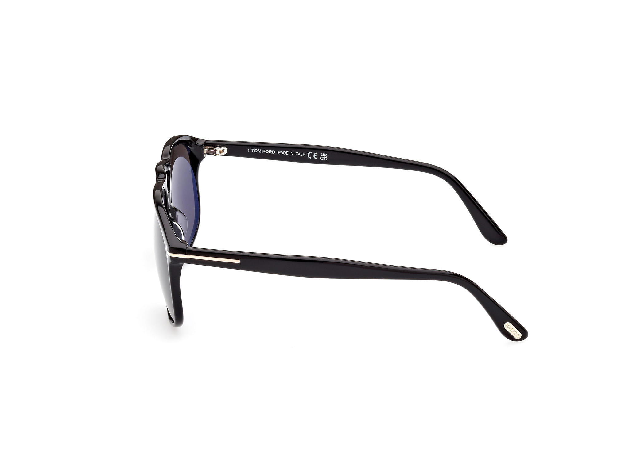 Tomford FT1000 Sunglass Black Male Full Shell Sunglass — Black frame — view 2