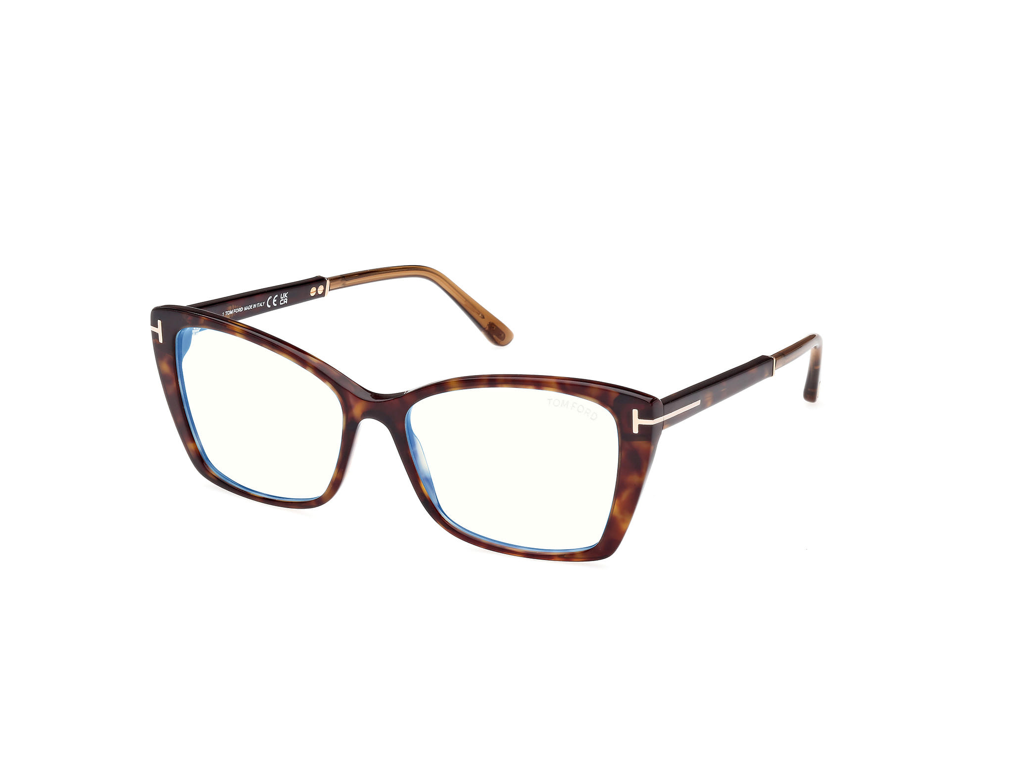 Tomford FT5893-B Frame Tortoise Female Full Shell — Tortoise frame