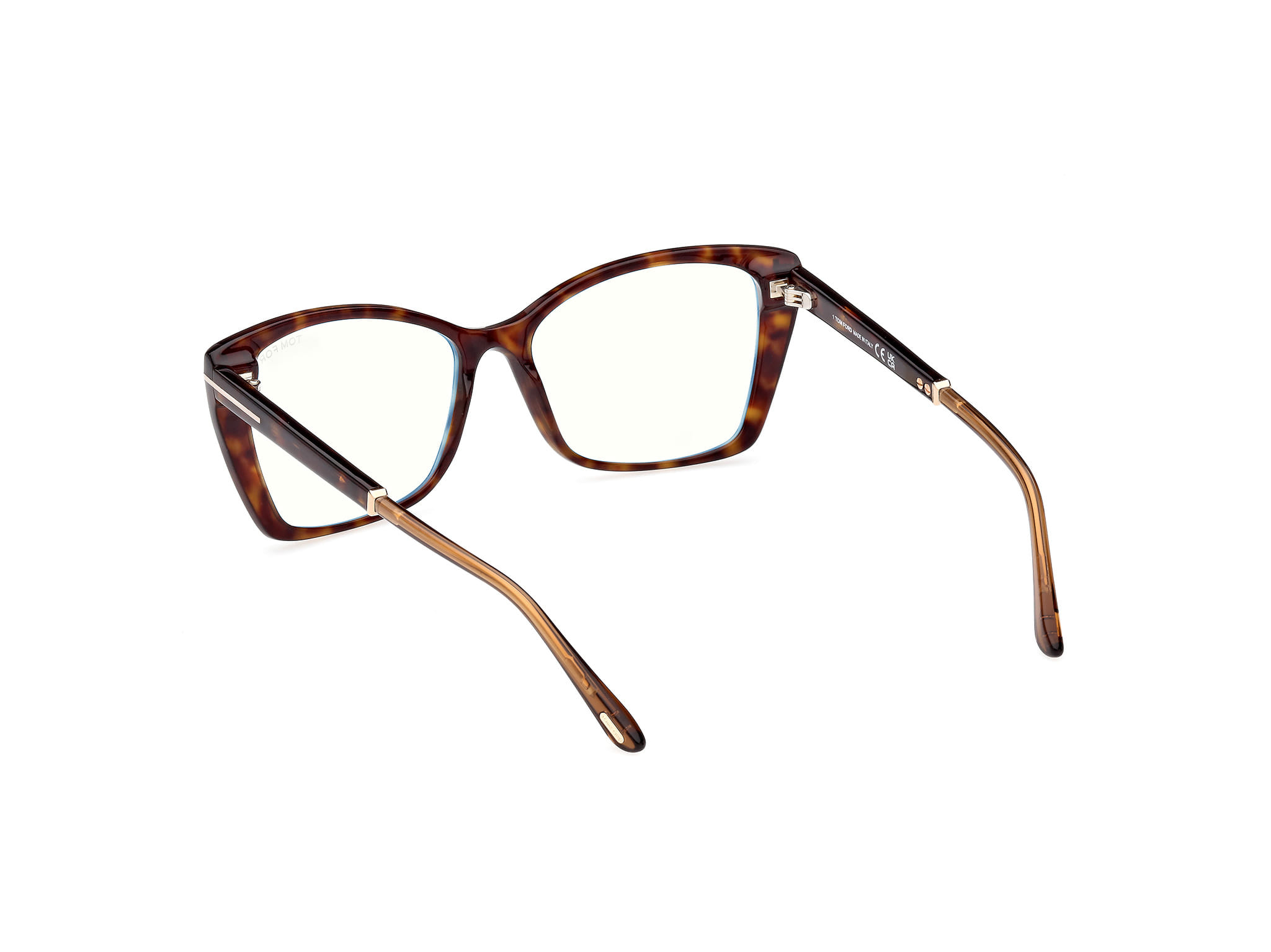 Tomford FT5893-B Frame Tortoise Female Full Shell Frame — Tortoise frame — view 3