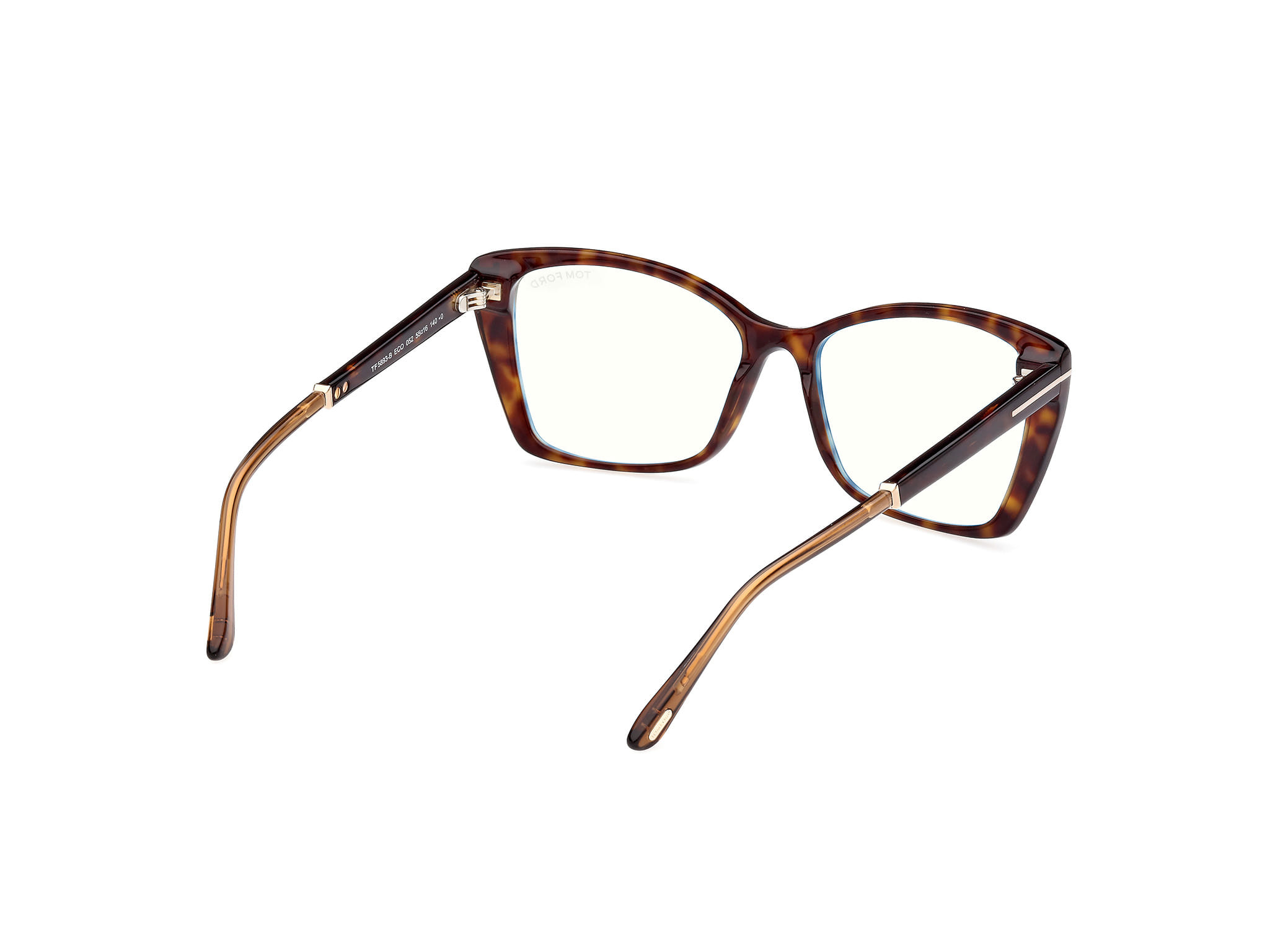 Tomford FT5893-B Frame Tortoise Female Full Shell Frame — Tortoise frame — view 5