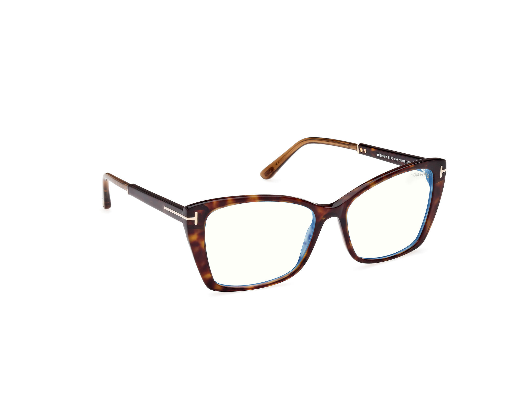 Tomford FT5893-B Frame Tortoise Female Full Shell Frame — Tortoise frame — view 7