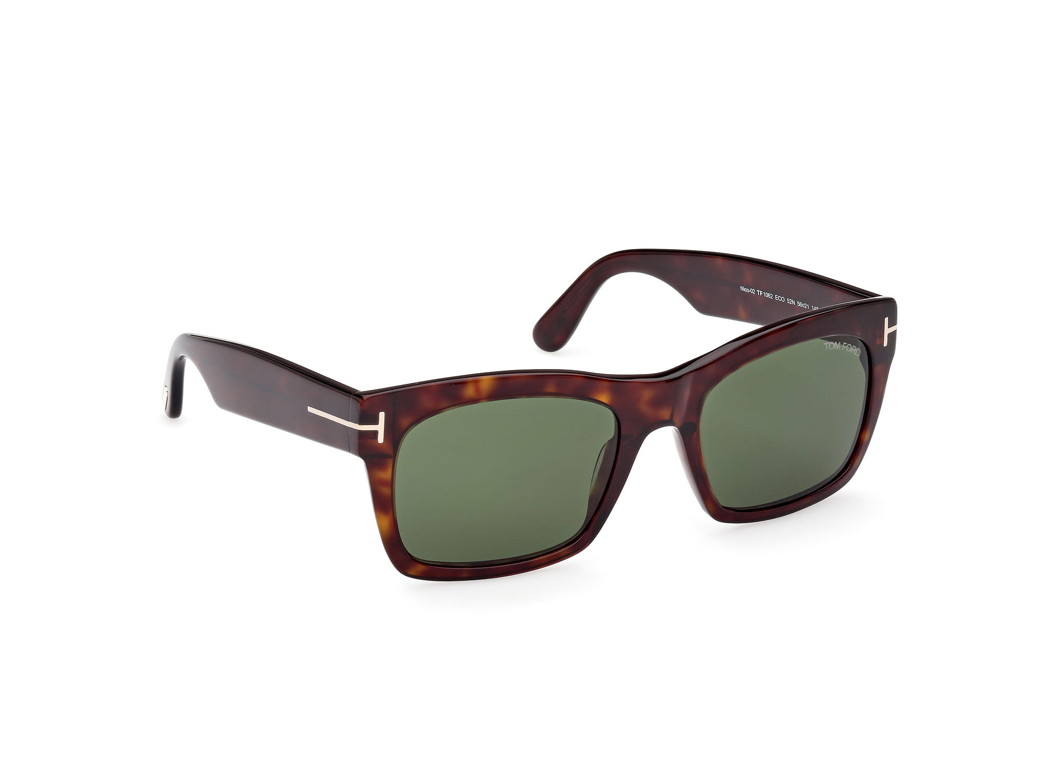 Tomford FT1062 Sunglass Tortoise Male Full Shell Sunglass — Tortoise frame — view 7