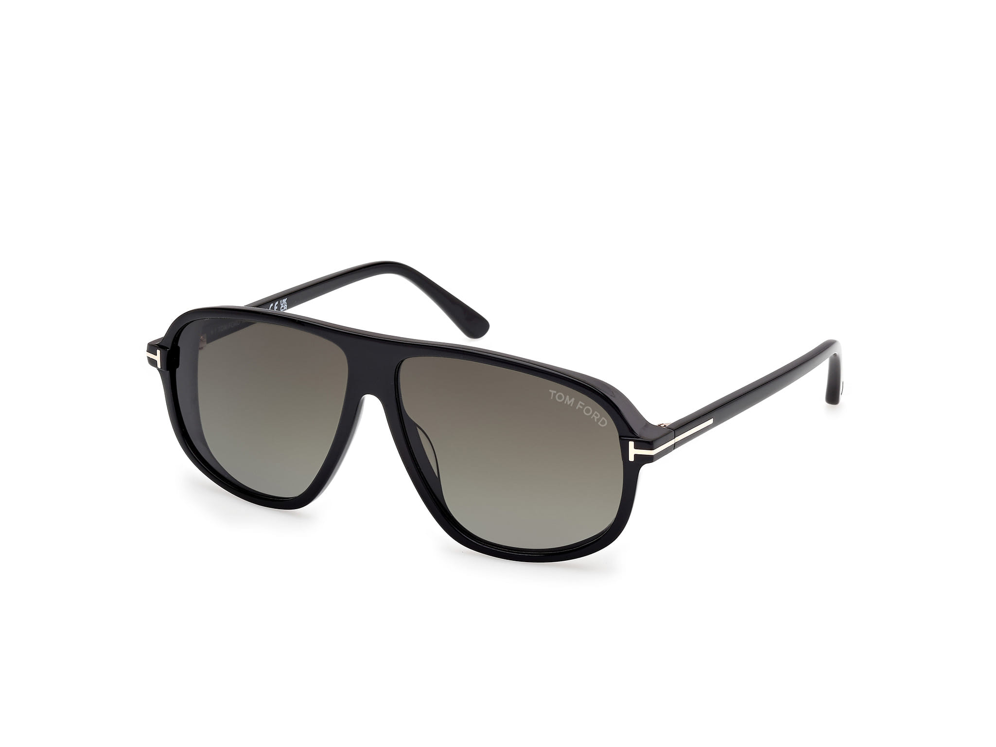 Tomford FT1208 Sunglass Black Unisex Full Shell — Black frame