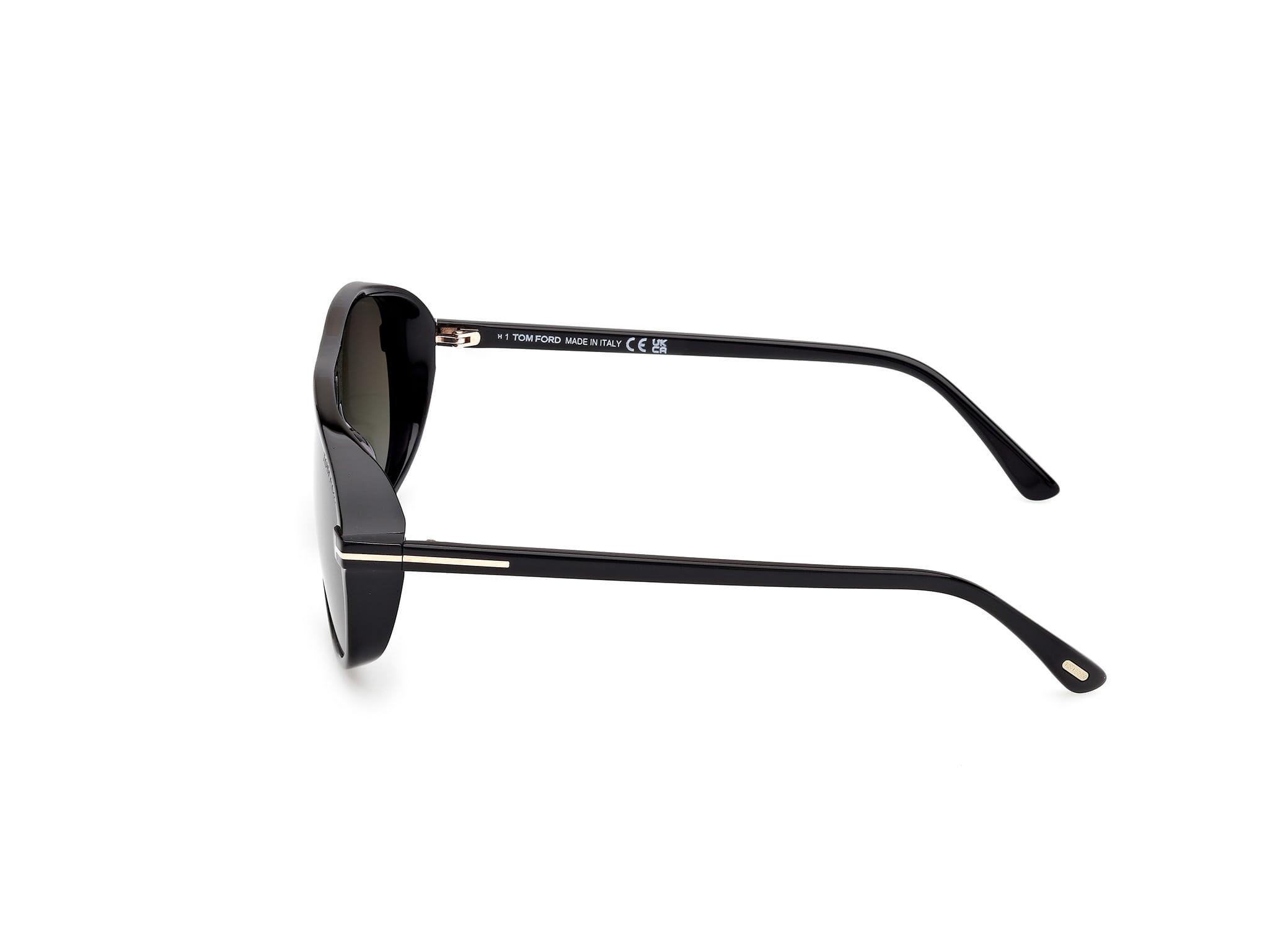 Tomford FT1208 Sunglass Black Unisex Full Shell Sunglass — Black frame — view 2