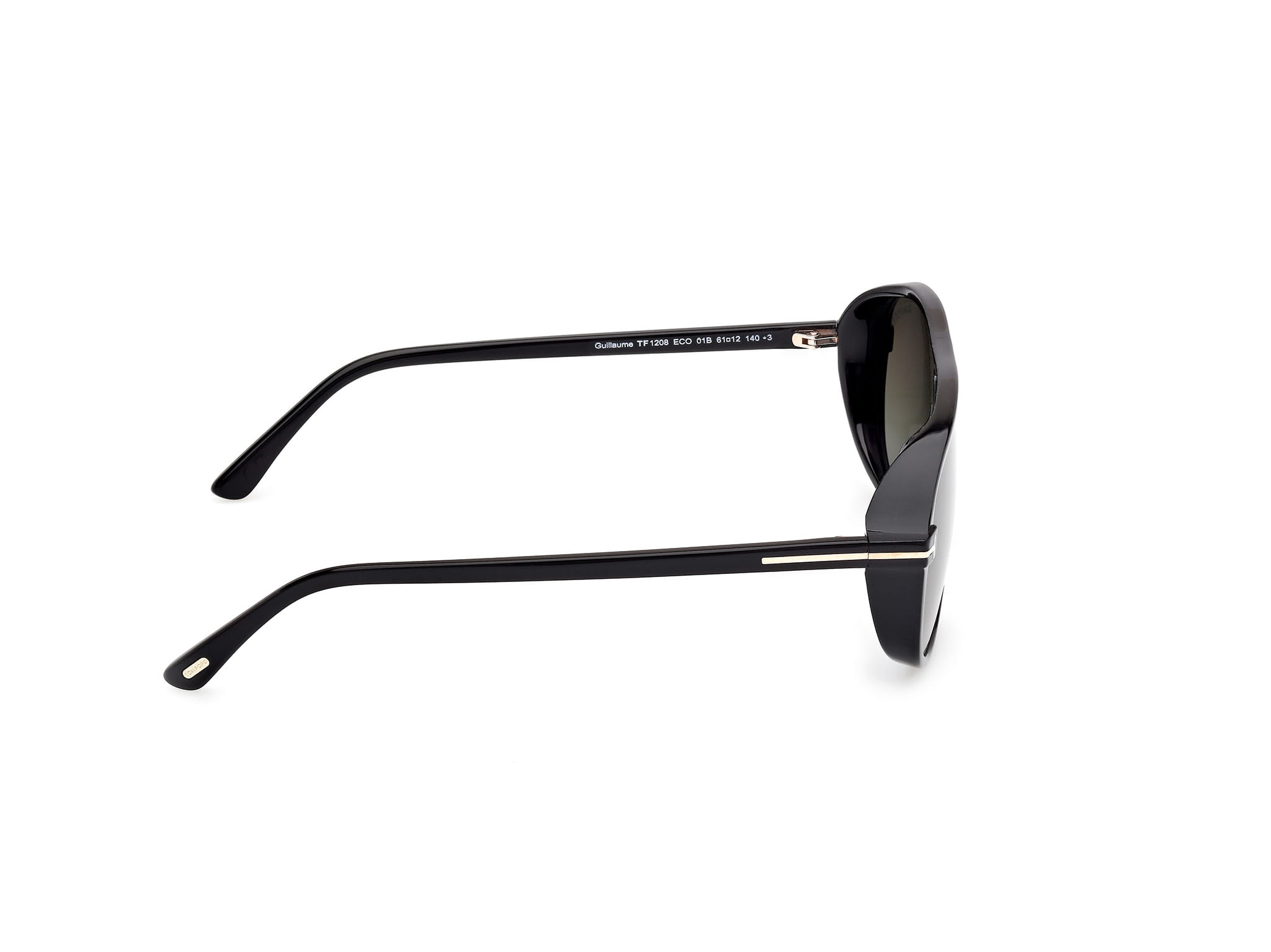 Tomford FT1208 Sunglass Black Unisex Full Shell Sunglass — Black frame — view 6