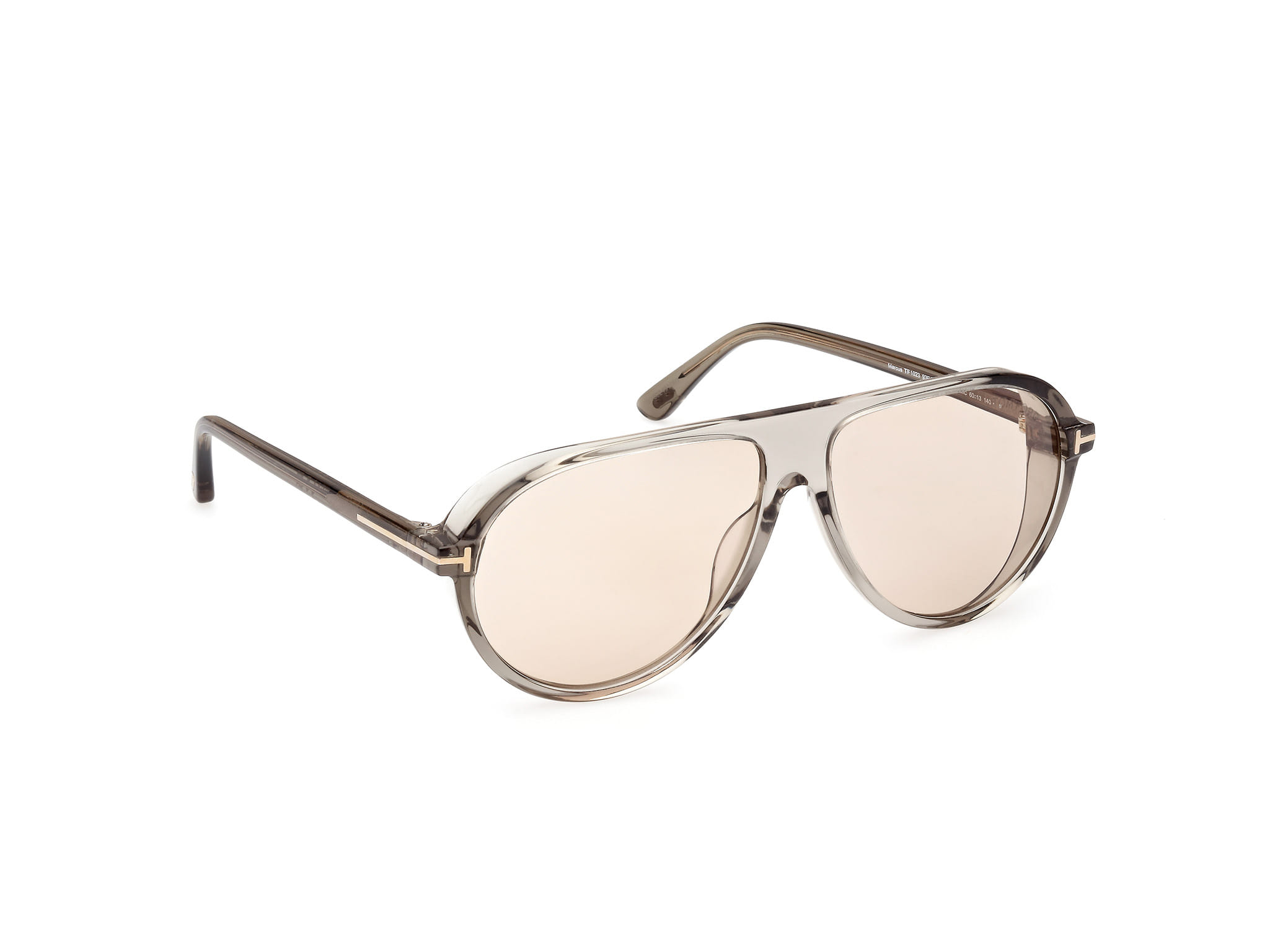 Tomford FT1023 Sunglass Transparent Grey Male Full Shell Sunglass — Transparent Grey frame — view 7