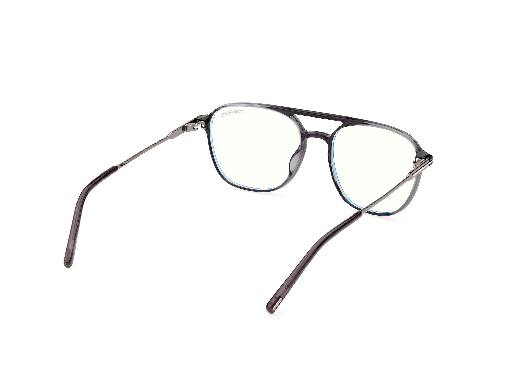 Tomford FT5874-B Frame Transparent Blue Male Full Metal Frame — Transparent Blue frame — view 5
