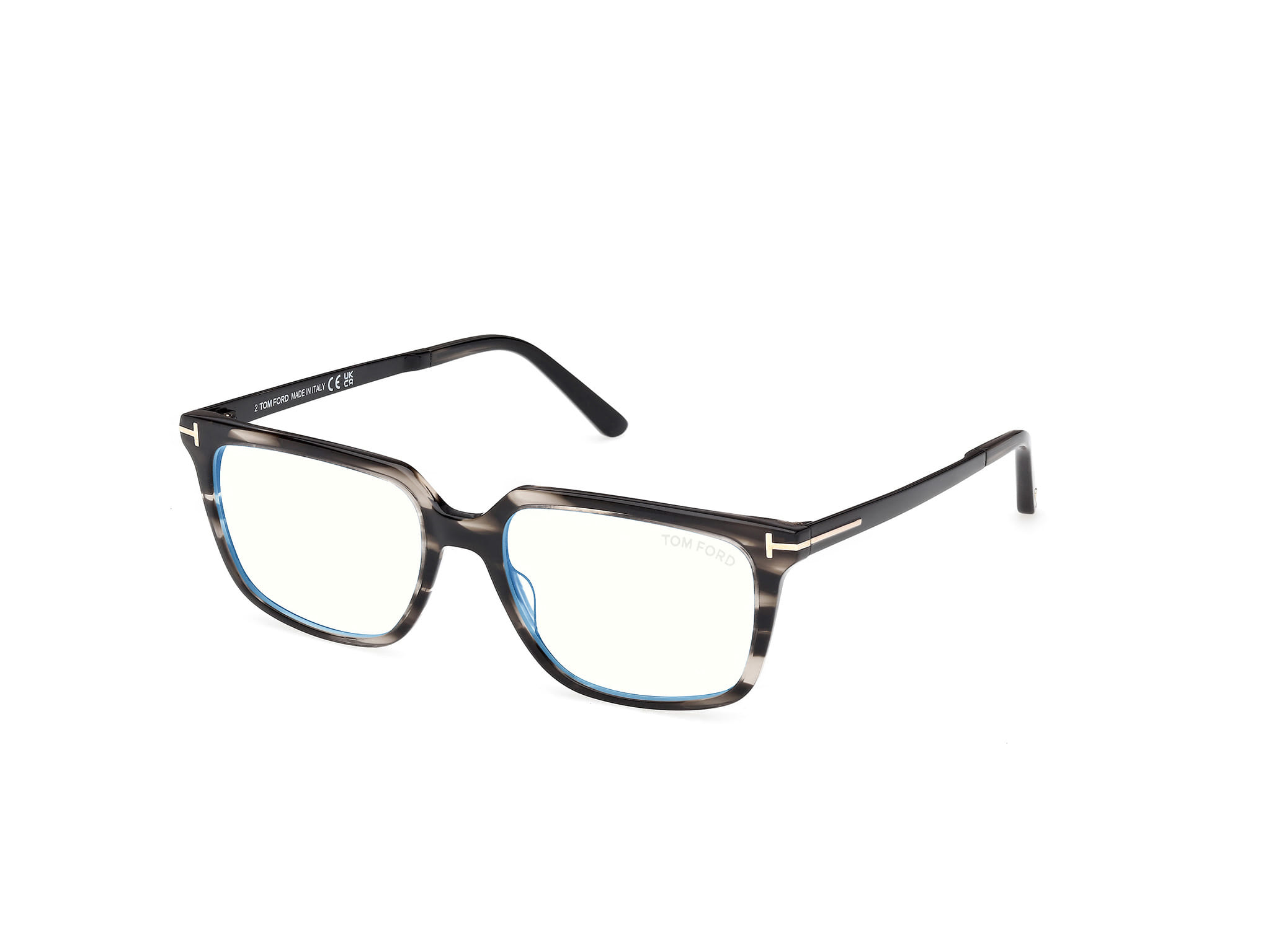 Tomford FT6039B Frame Grey Unisex Full Metal — Grey frame
