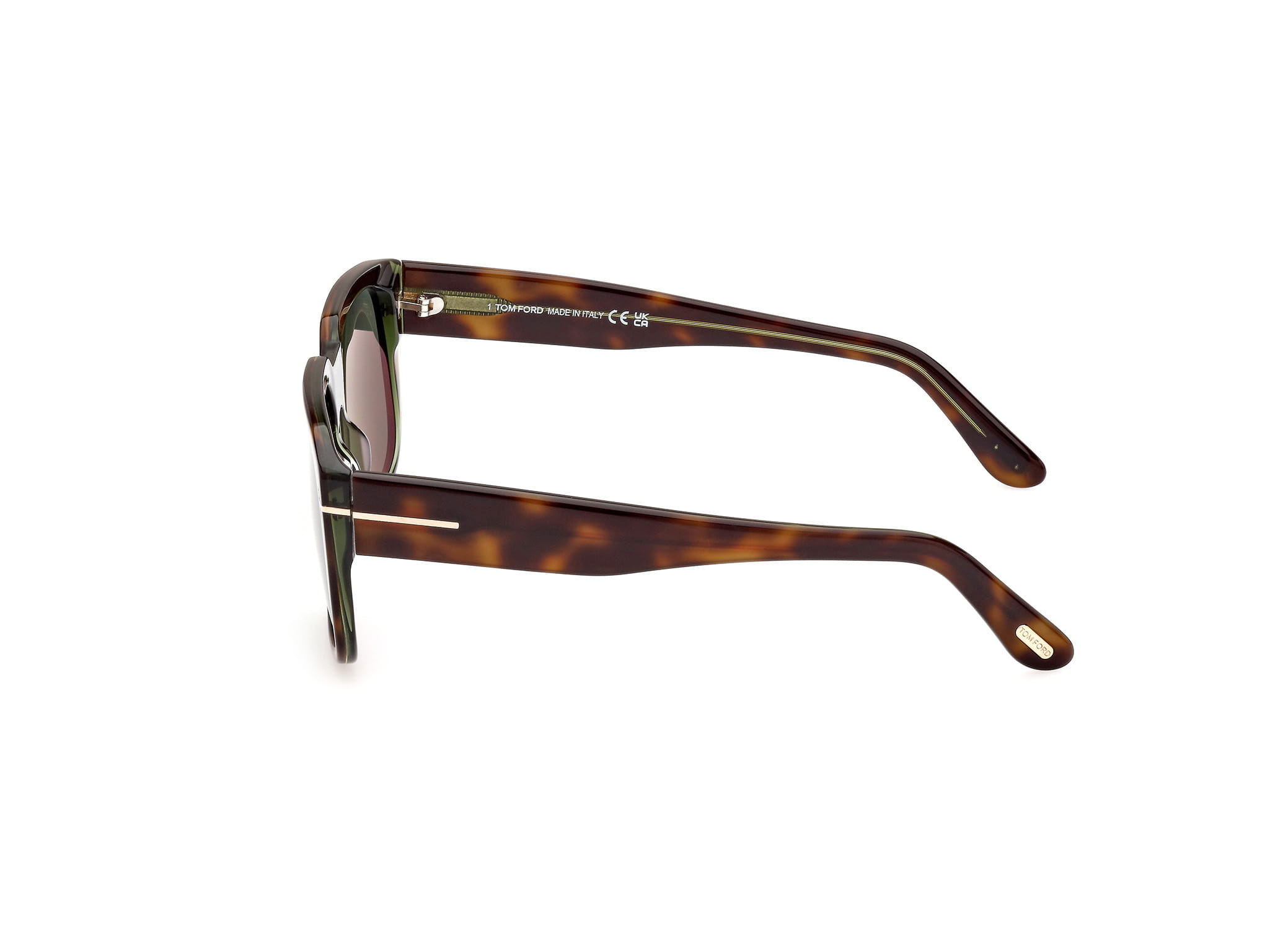 Tomford FT1025 Sunglass Tortoise Male Full Shell Sunglass — Tortoise frame — view 2