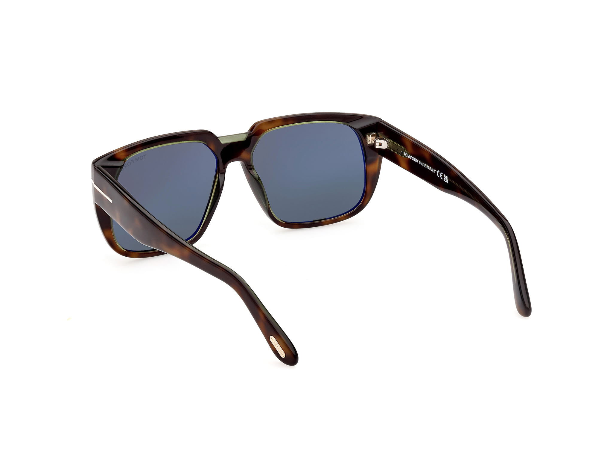 Tomford FT1025 Sunglass Tortoise Male Full Shell Sunglass — Tortoise frame — view 3