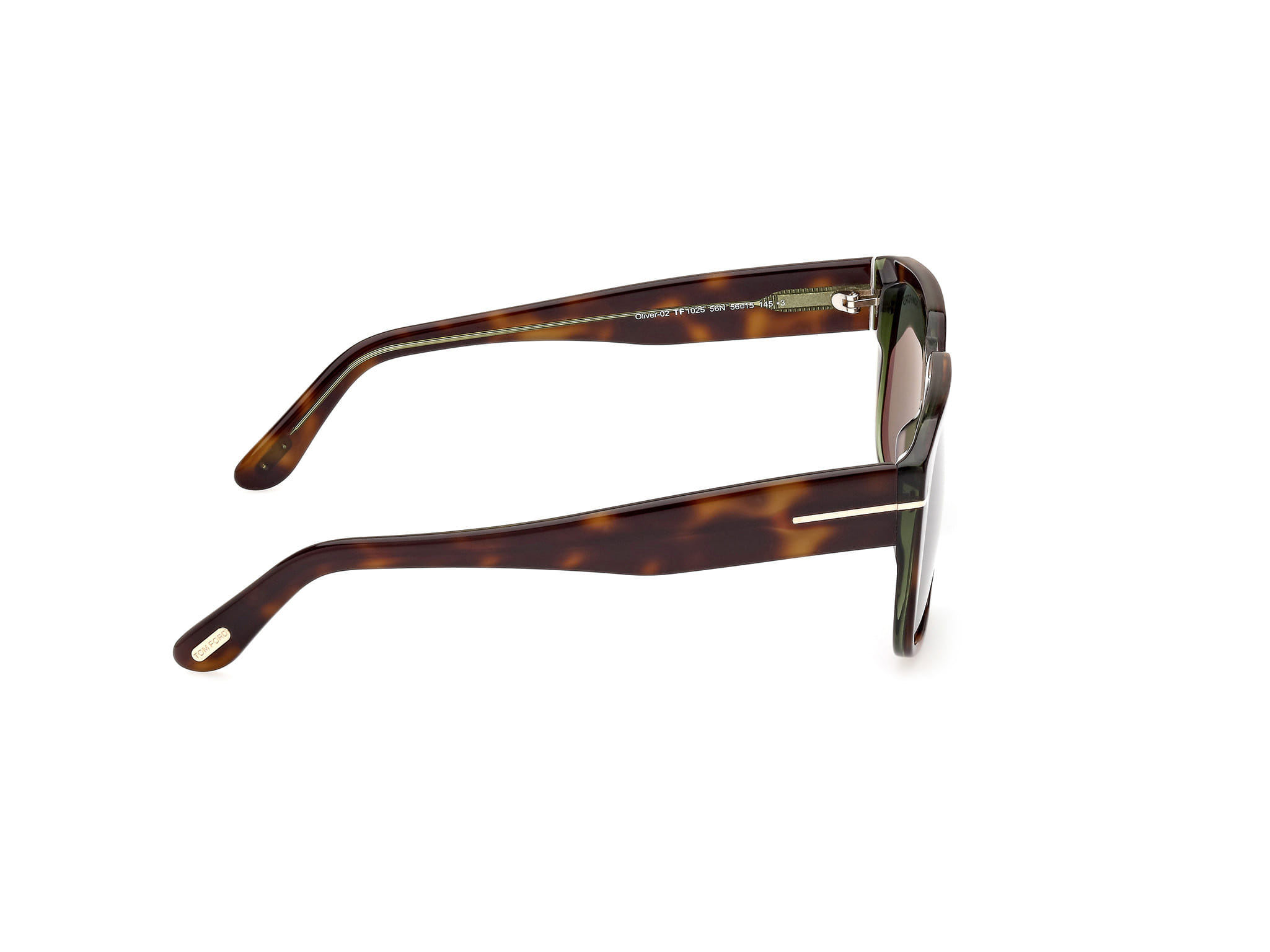 Tomford FT1025 Sunglass Tortoise Male Full Shell Sunglass — Tortoise frame — view 6