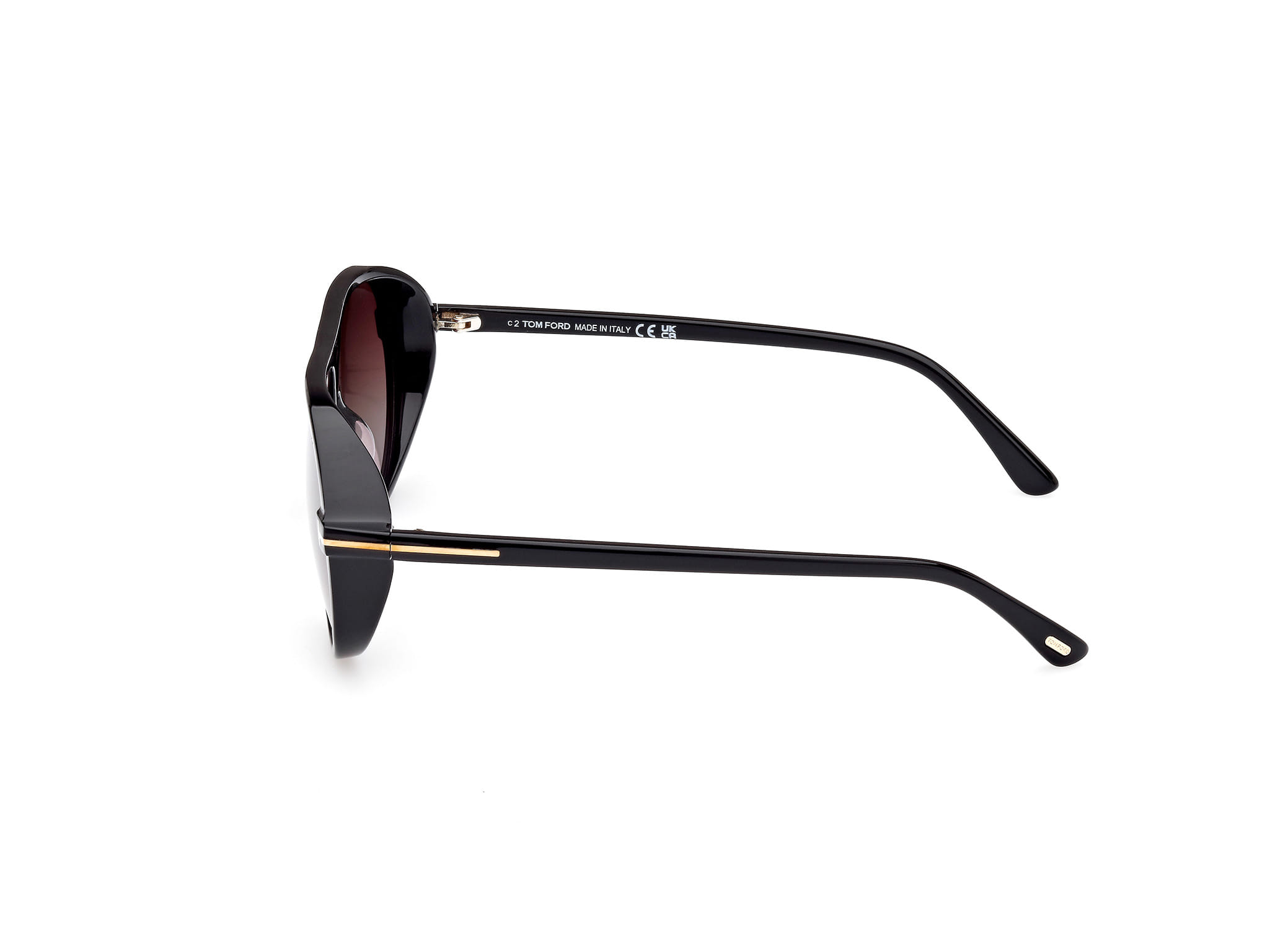 Tomford FT1023 Sunglass Black Male Full Shell Sunglass — Black frame — view 2