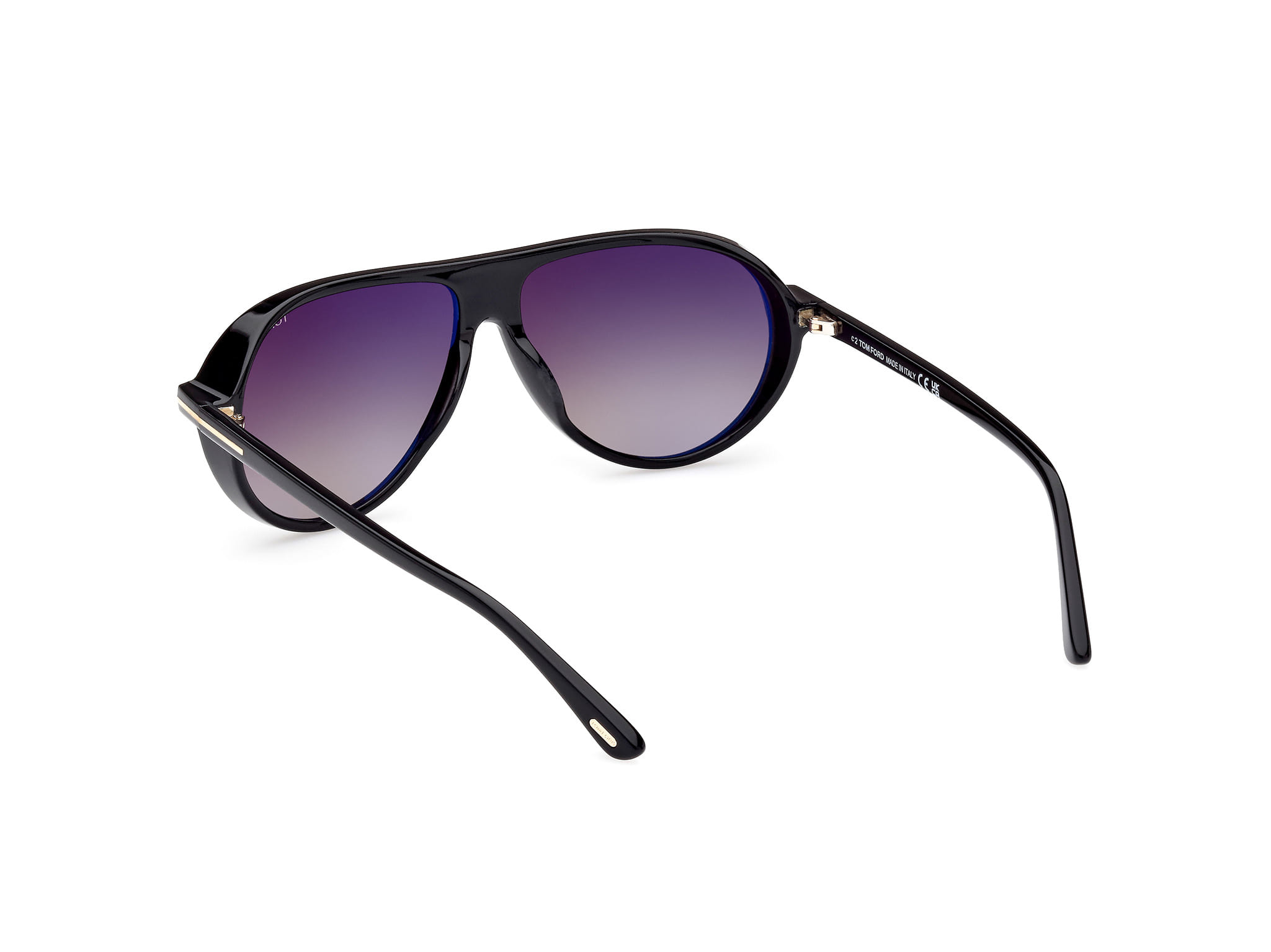 Tomford FT1023 Sunglass Black Male Full Shell Sunglass — Black frame — view 3