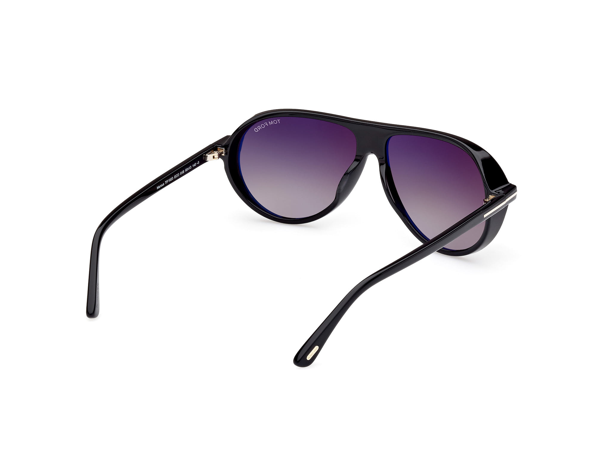 Tomford FT1023 Sunglass Black Male Full Shell Sunglass — Black frame — view 5