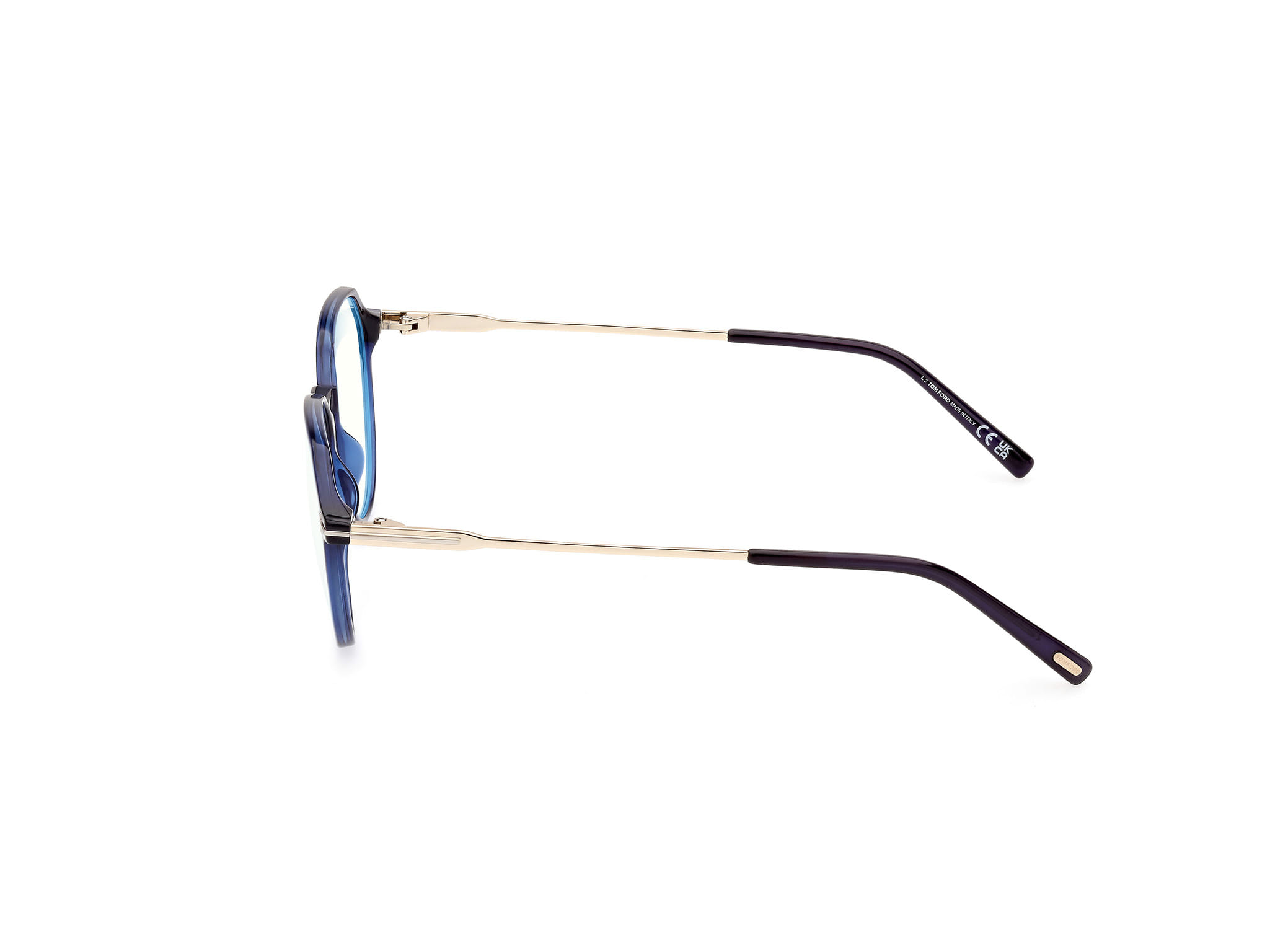 Tomford FT5875-B Frame Blue Male Full Metal Frame — Blue frame — view 2