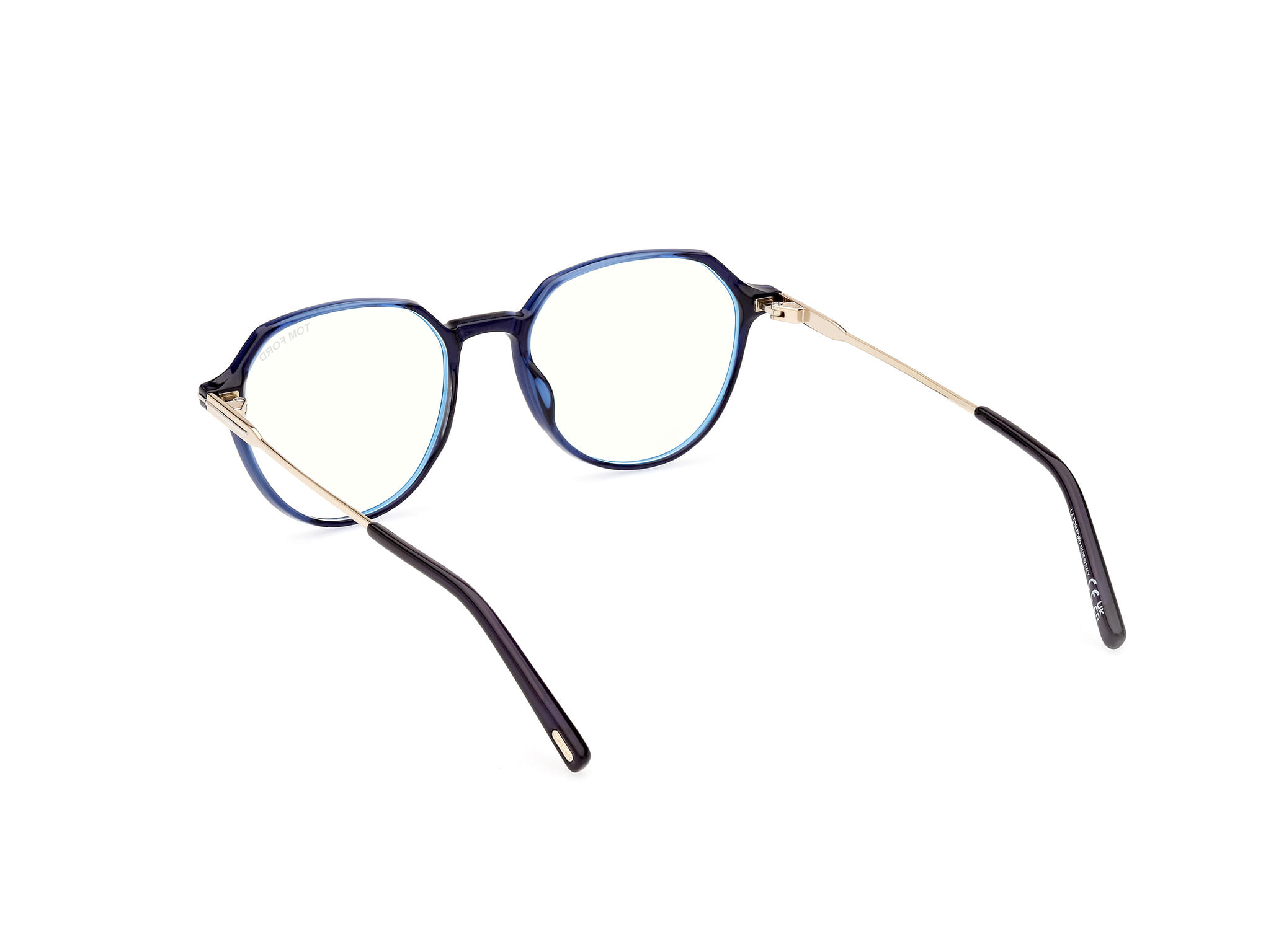 Tomford FT5875-B Frame Blue Male Full Metal Frame — Blue frame — view 3