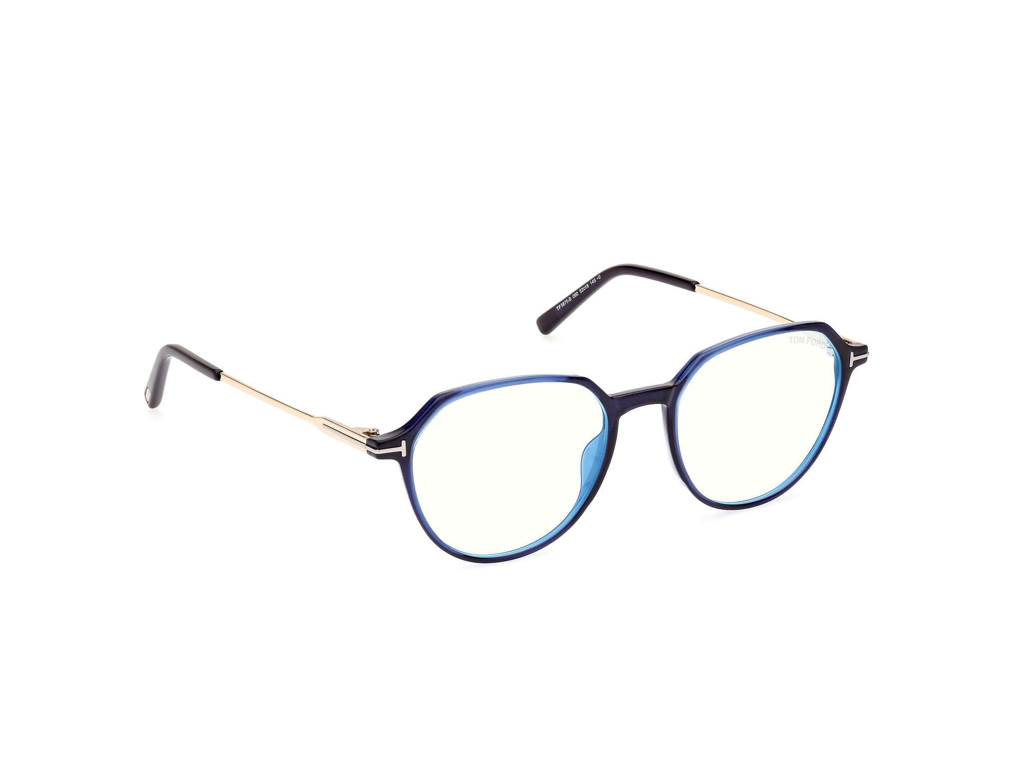 Tomford FT5875-B Frame Blue Male Full Metal Frame — Blue frame — view 7