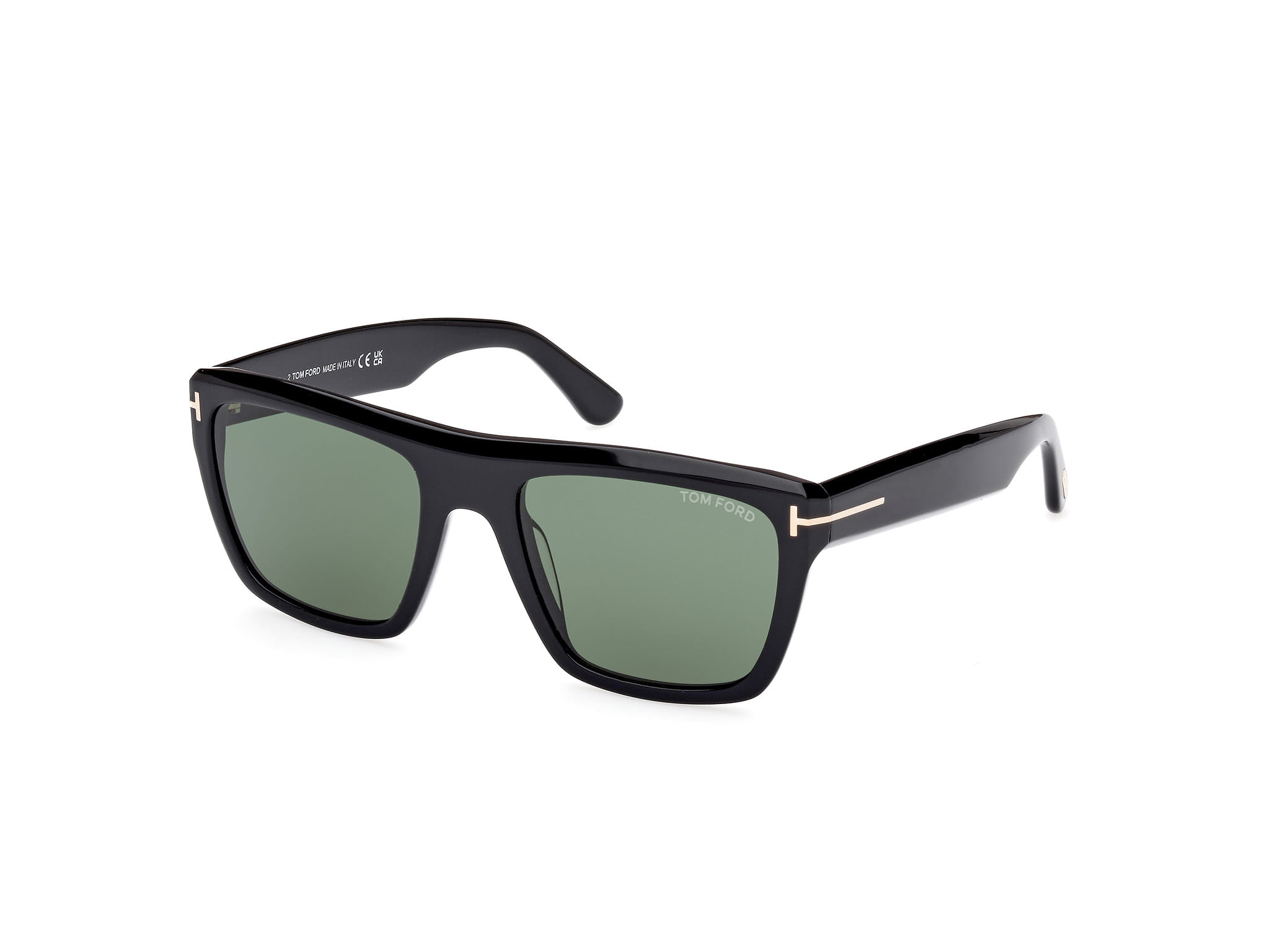Tomford FT1077 Sunglass Black Male Full Shell Sunglass — Black frame — alternate view