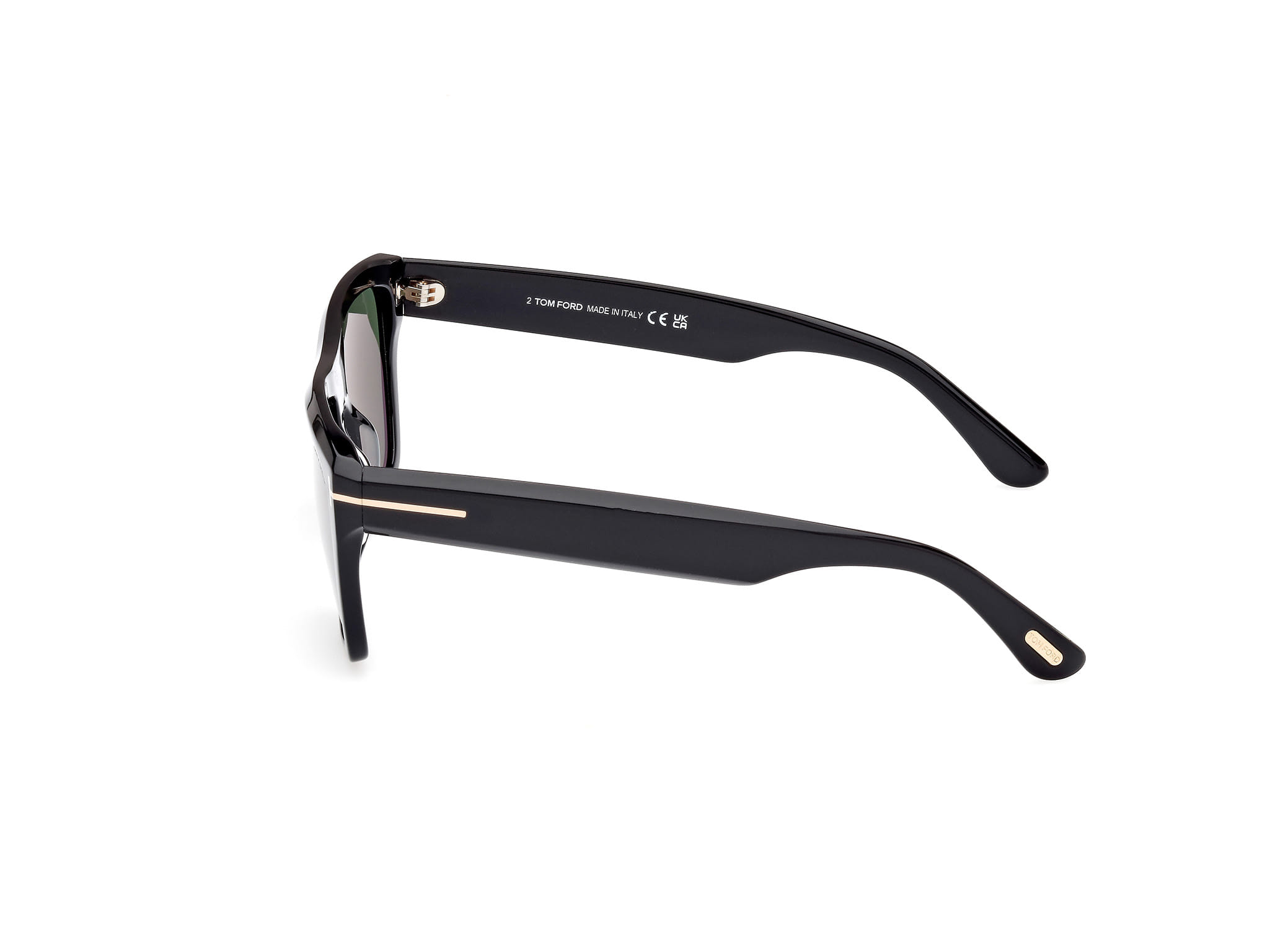 Tomford FT1077 Sunglass Black Male Full Shell Sunglass — Black frame — view 2