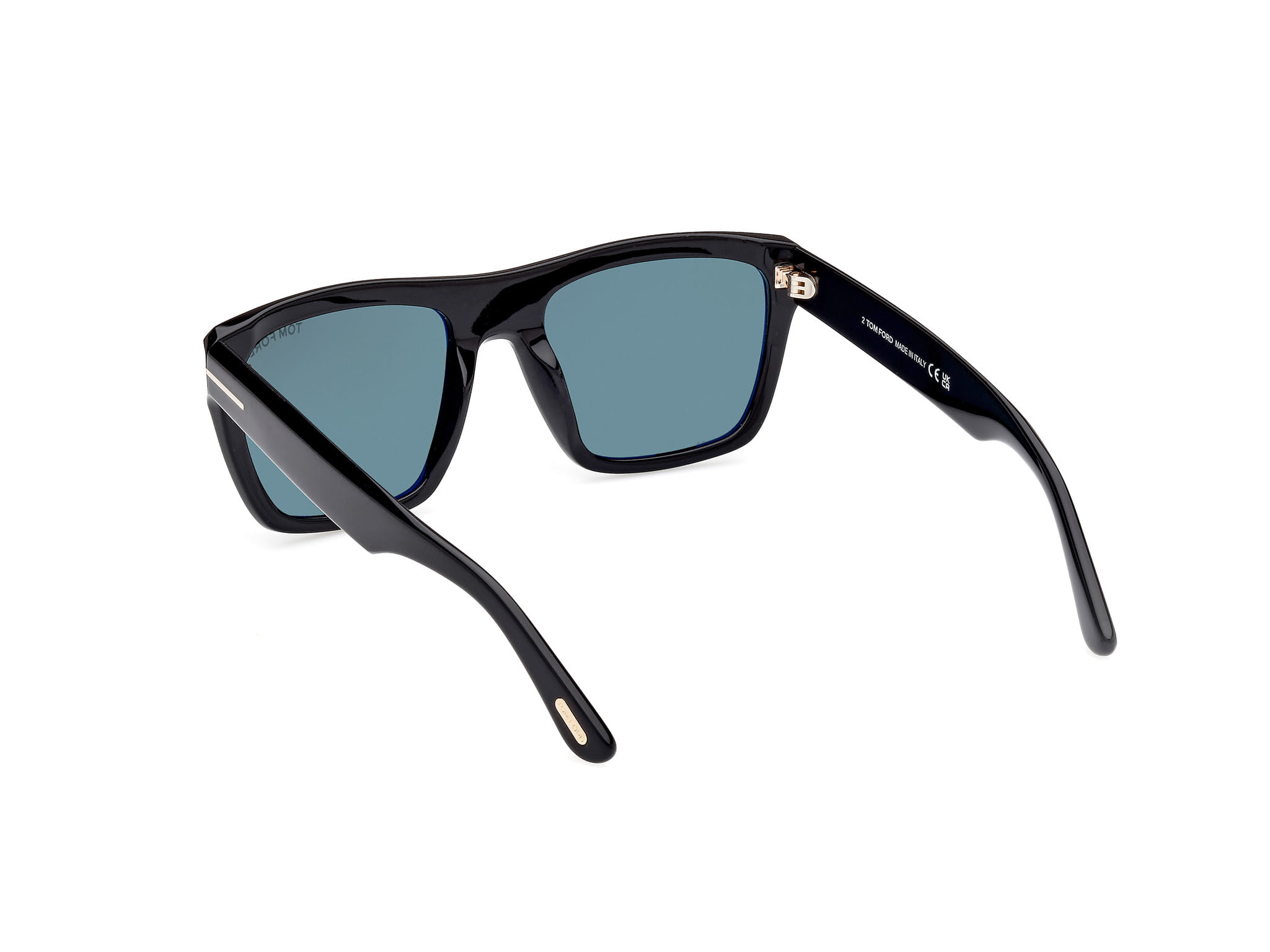 Tomford FT1077 Sunglass Black Male Full Shell Sunglass — Black frame — view 3