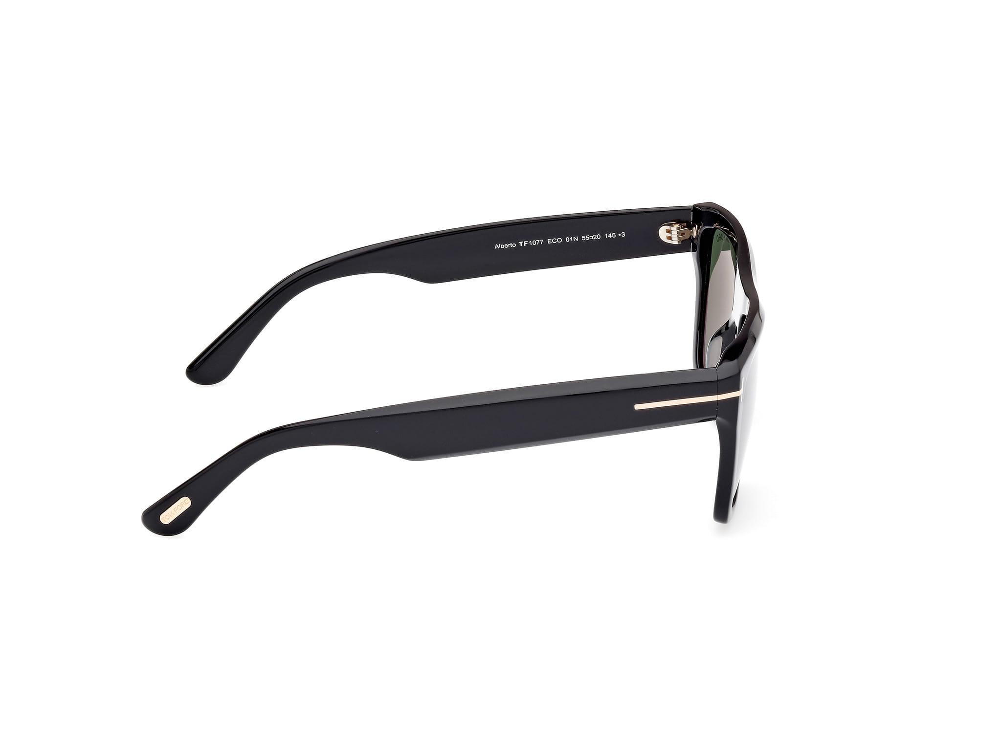 Tomford FT1077 Sunglass Black Male Full Shell Sunglass — Black frame