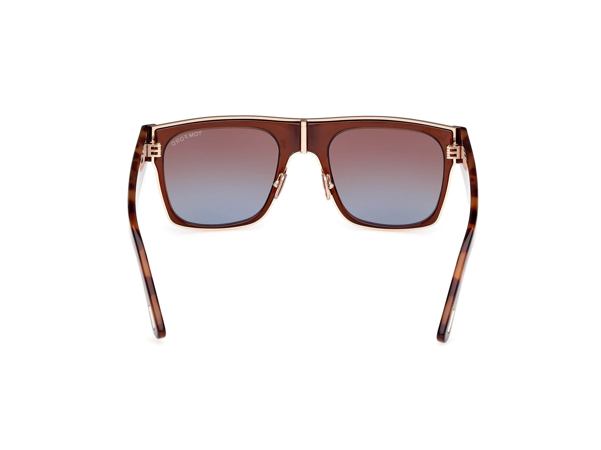 Tomford FT1073 Sunglass Transparent Brown Male Full Shell Sunglass — Transparent Brown frame — view 4