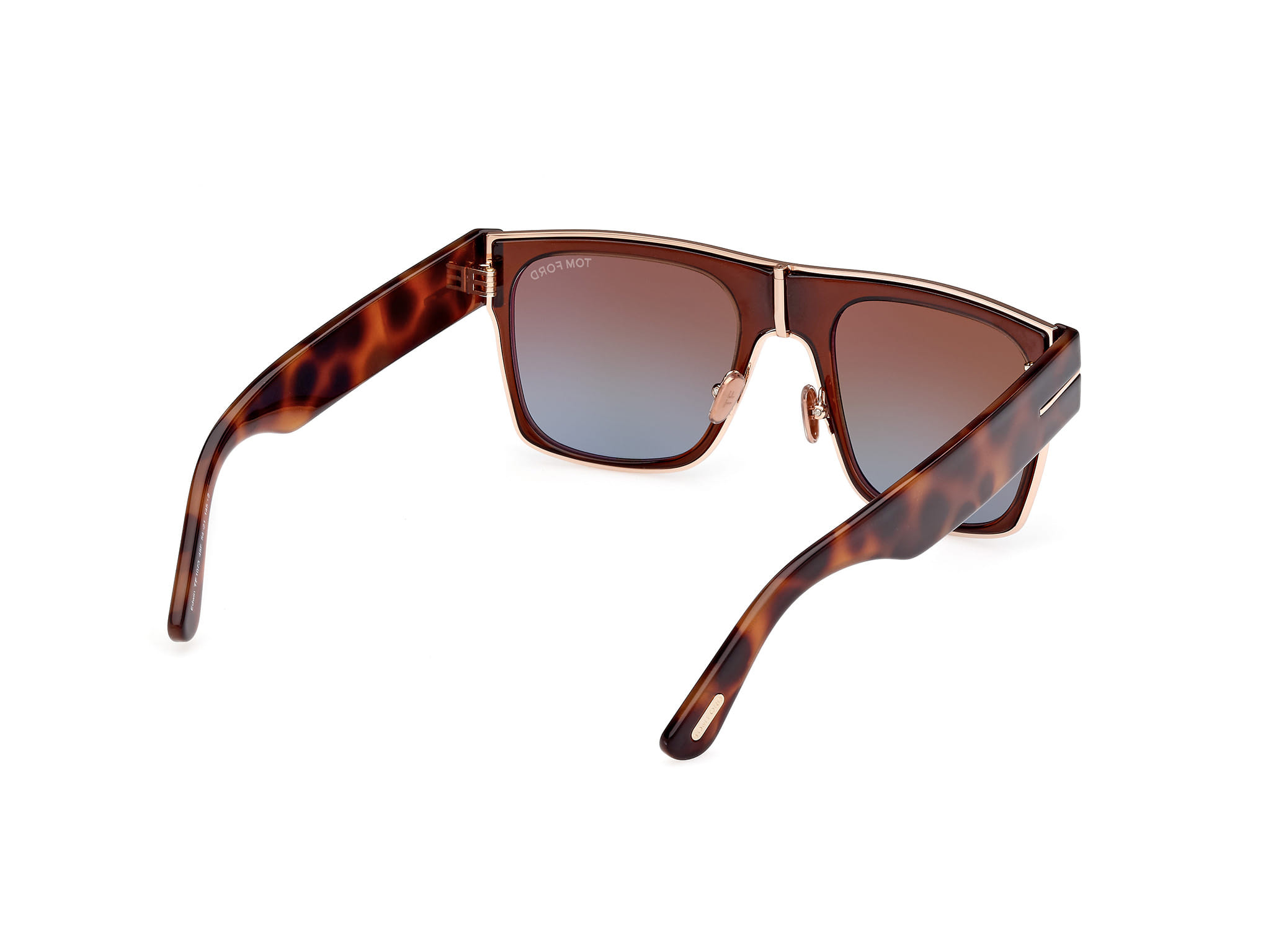 Tomford FT1073 Sunglass Transparent Brown Male Full Shell Sunglass — Transparent Brown frame — view 5