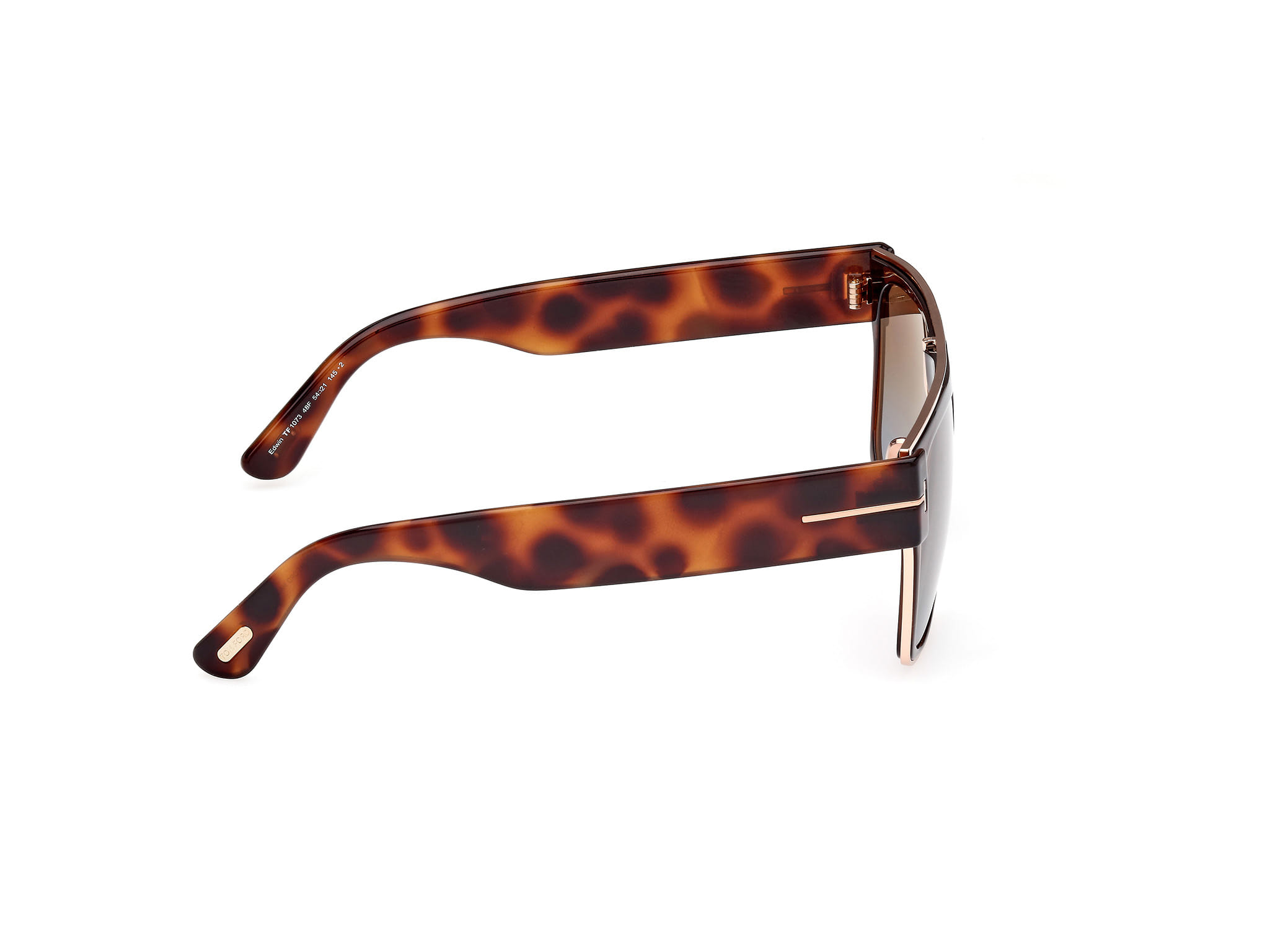 Tomford FT1073 Sunglass Transparent Brown Male Full Shell Sunglass — Transparent Brown frame — view 6