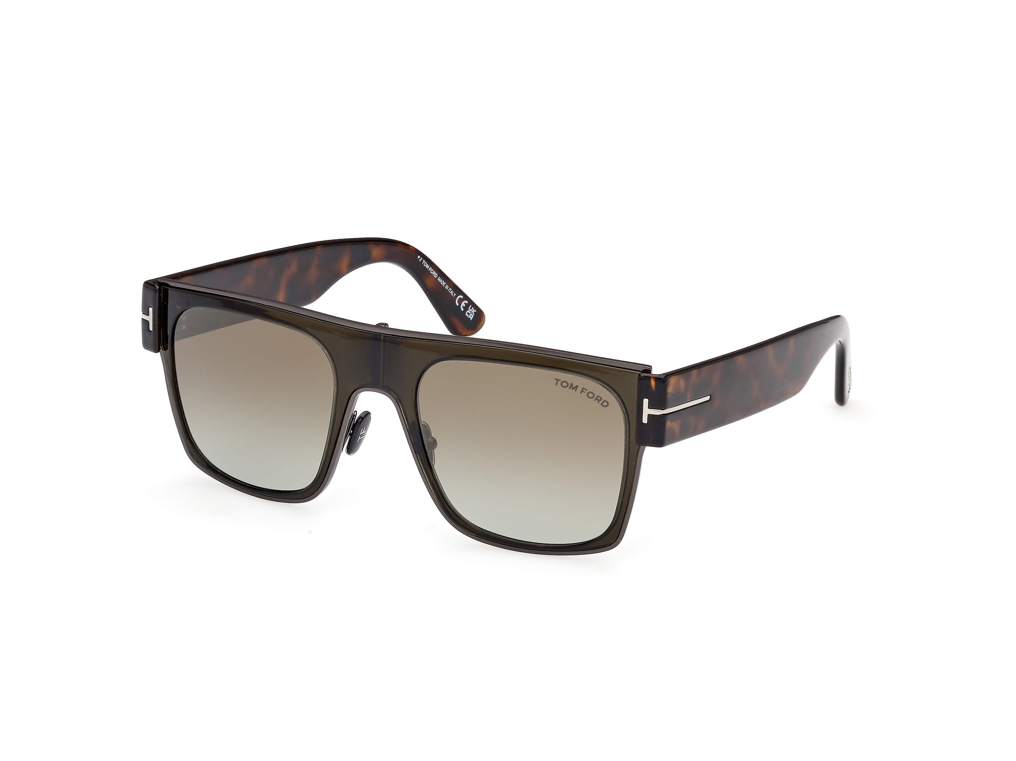Tomford FT1073 Sunglass Olive Male Full Shell — Olive frame