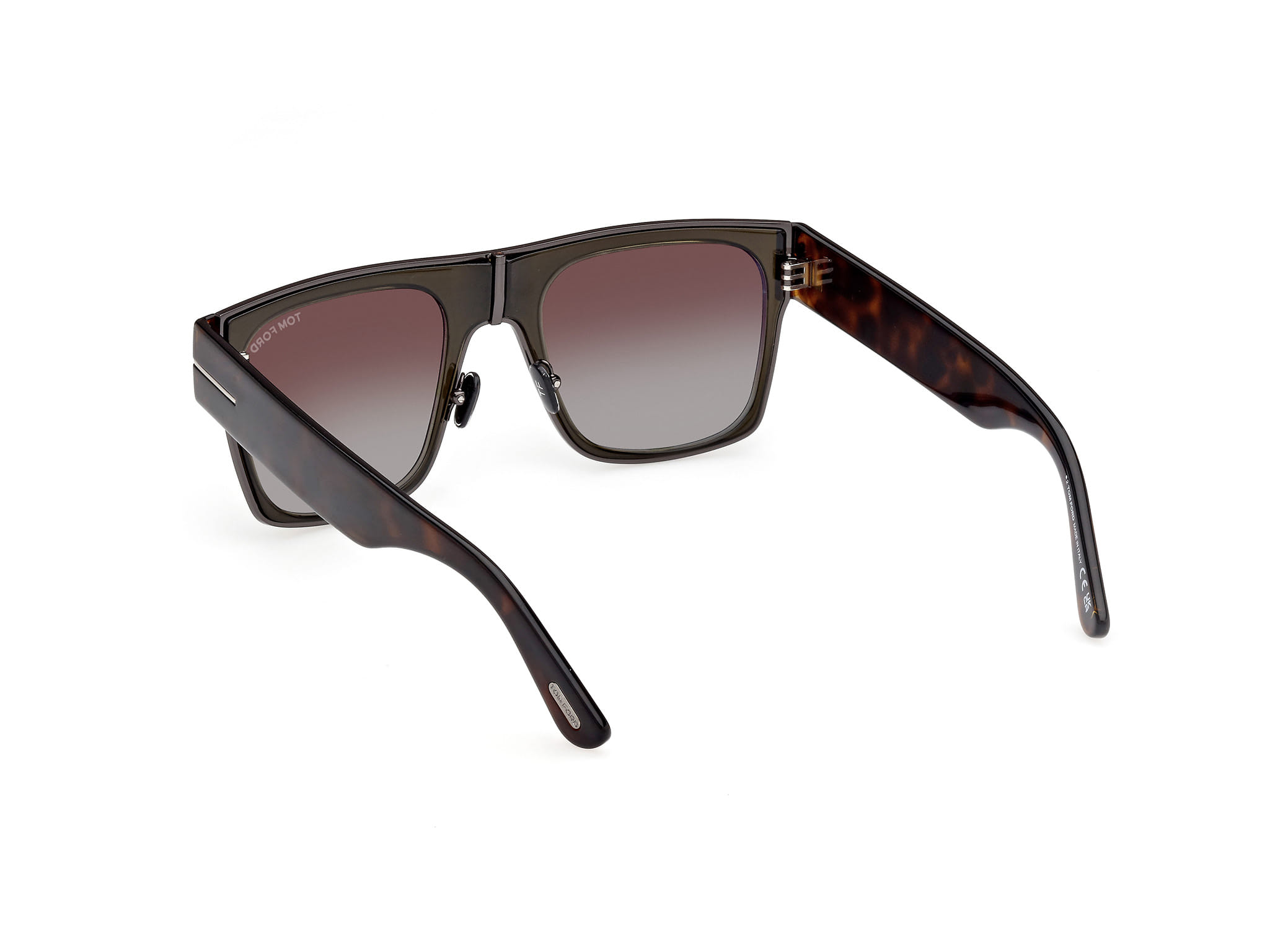 Tomford FT1073 Sunglass Olive Male Full Shell Sunglass — Olive frame — view 3