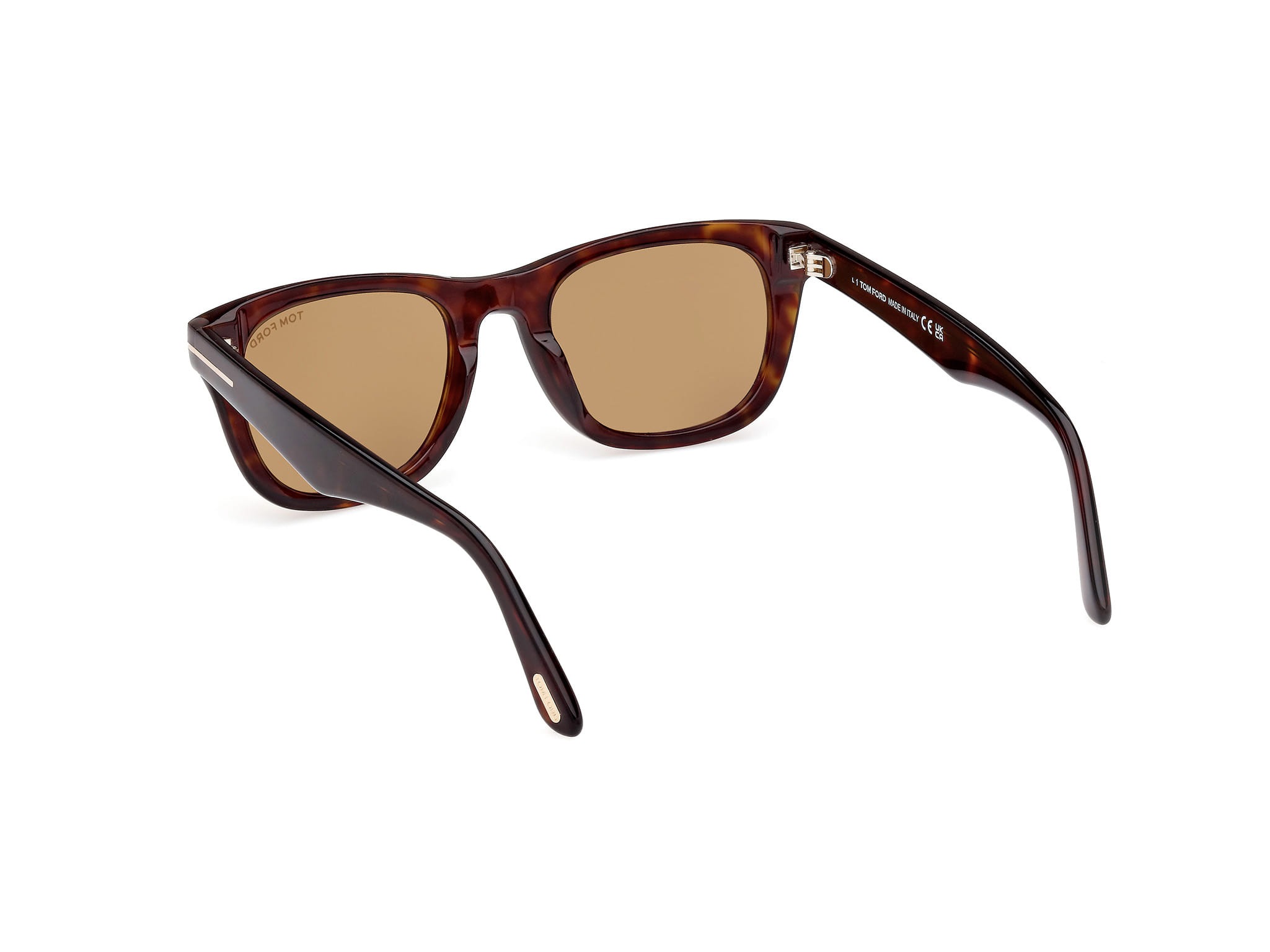Tomford FT1076 Sunglass Tortoise Male Full Shell Sunglass — Tortoise frame — view 3