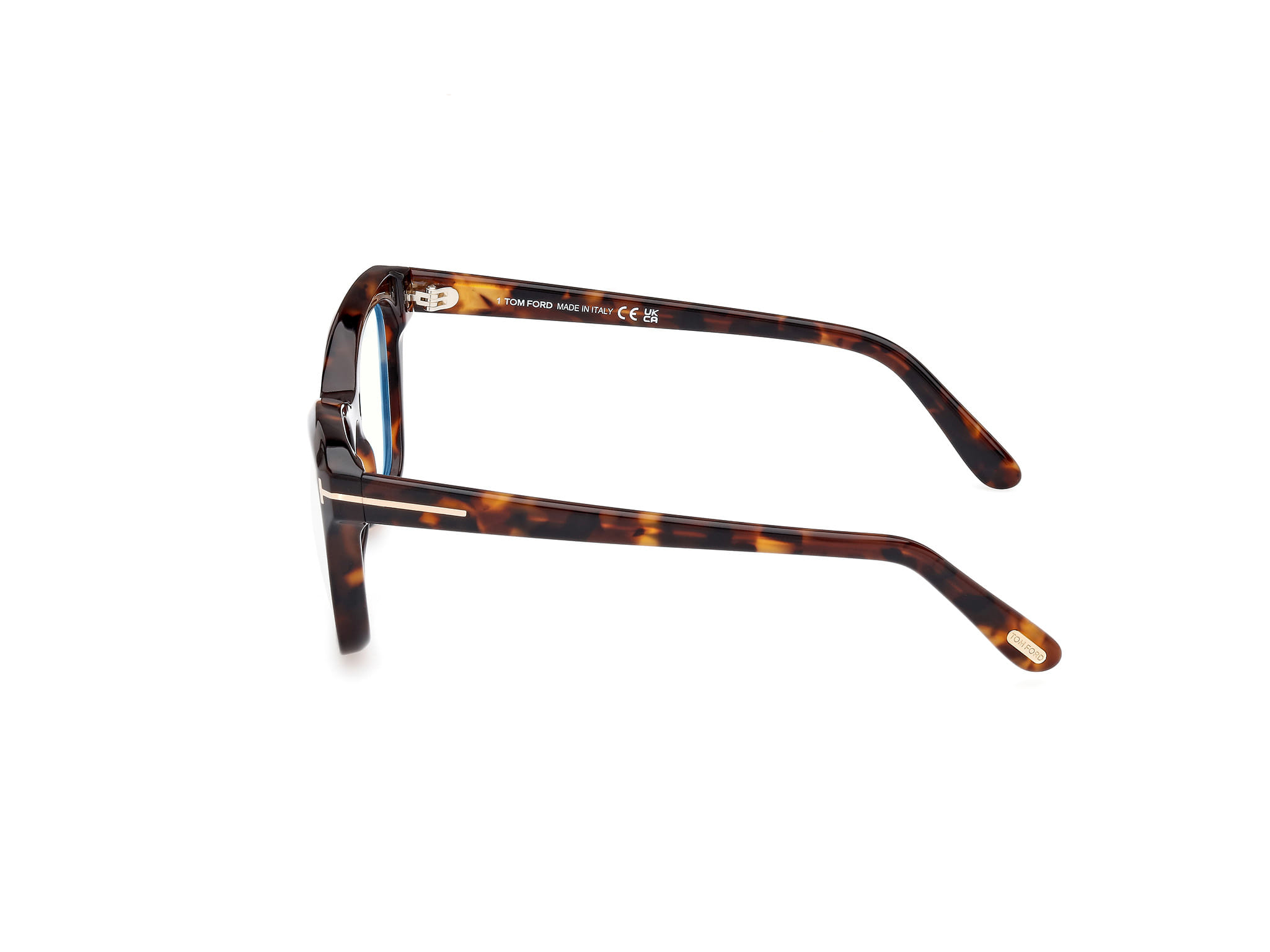Tomford FT5909-B Frame Tortoise Female Full Shell Frame — Tortoise frame — view 2