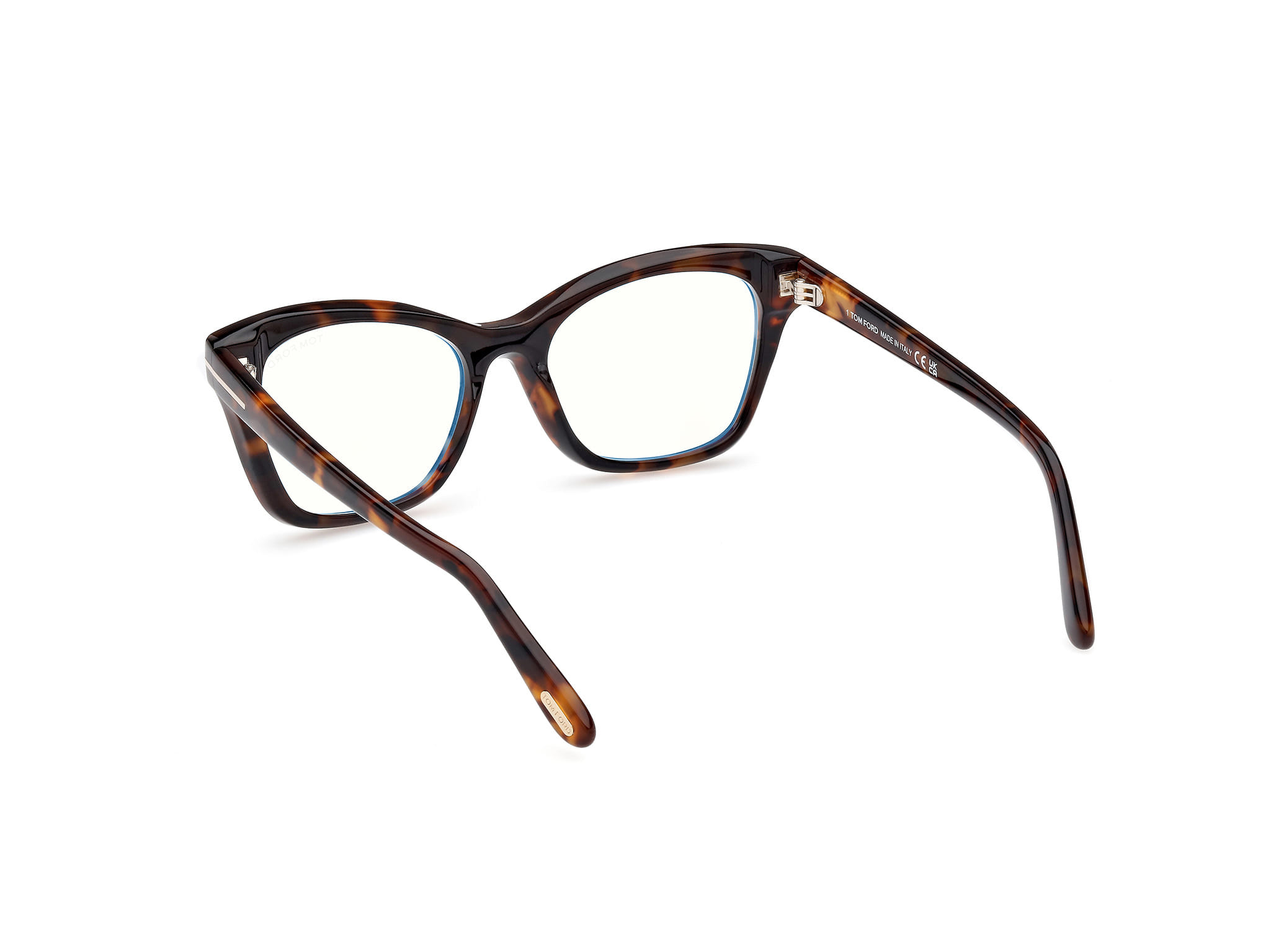 Tomford FT5909-B Frame Tortoise Female Full Shell Frame — Tortoise frame — view 3