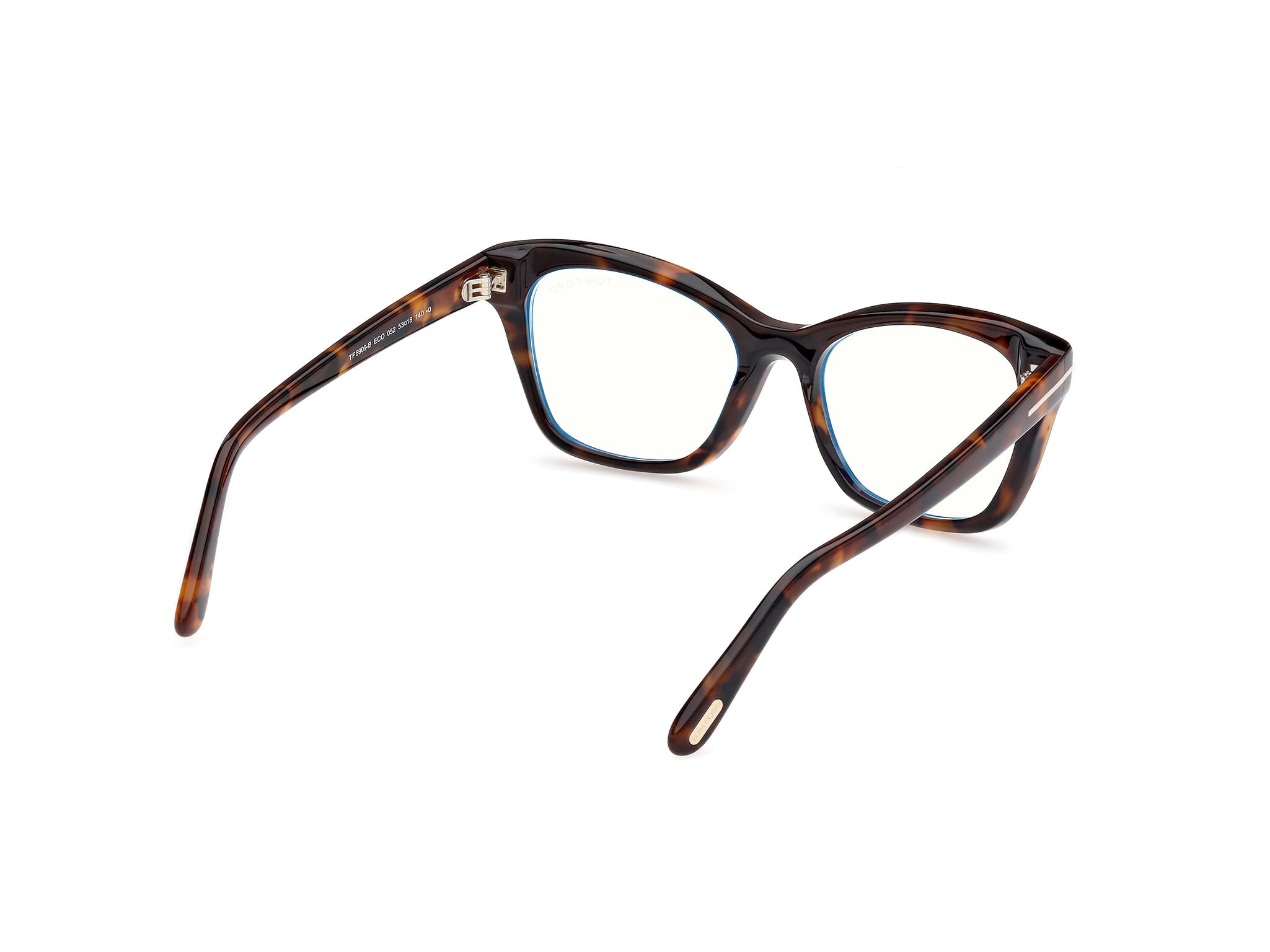 Tomford FT5909-B Frame Tortoise Female Full Shell Frame — Tortoise frame — view 5